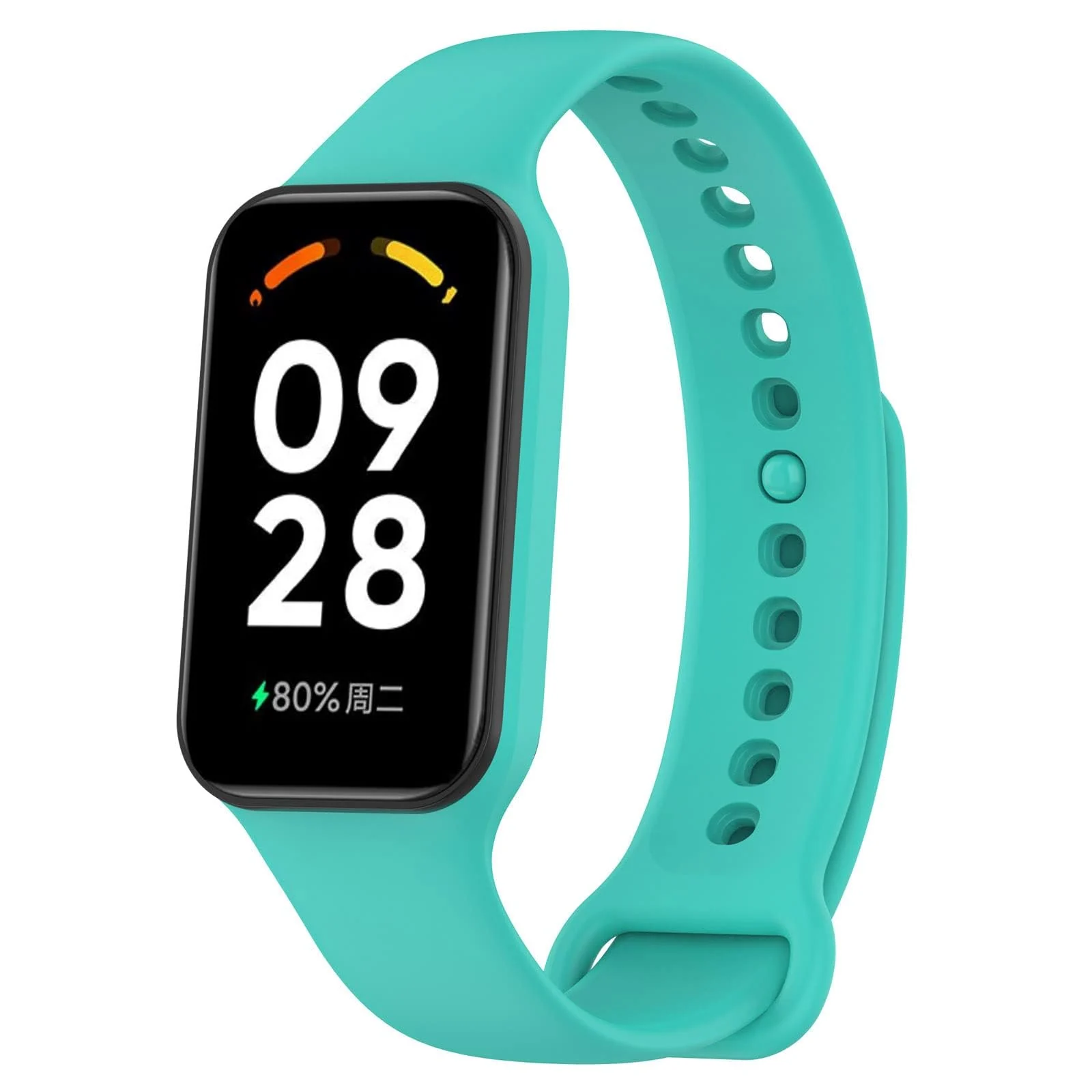 DL3 Mobilak Smart Watch Strap for Xiaomi Redmi Band 2, Sport Silicone Watch Band Wrist Strap, Replacement Bracelet Wristband Wrist Strap for Xiaomi Redmi Smart Band2 Accessories - Cyan