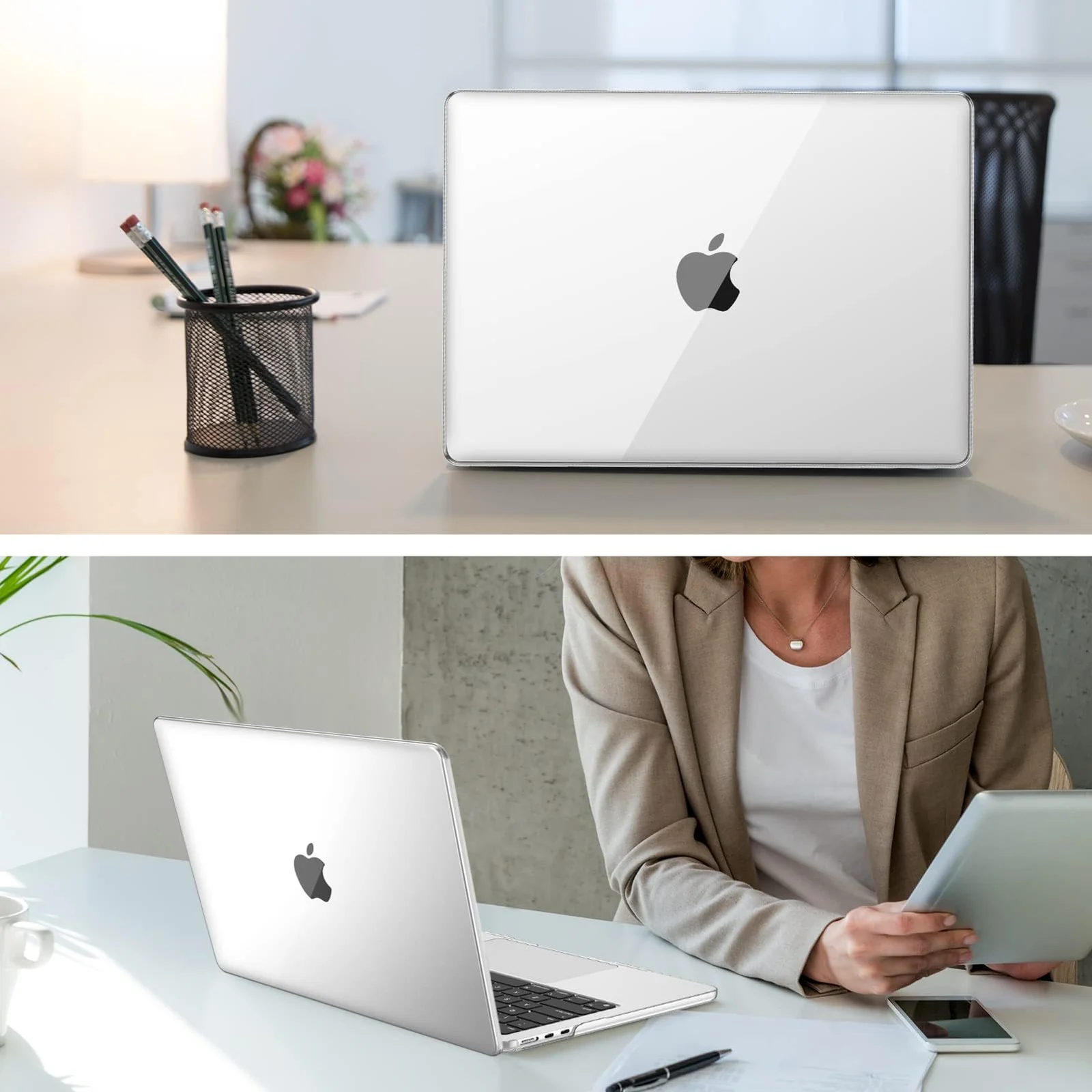 DL3 Mobilak Compatible with MacBook Pro 15 Case 2019 2018 2017 2016 Release A1990 A1707 with Touch Bar and Touch ID, Plastic Hard Case Shell Cover - Clear