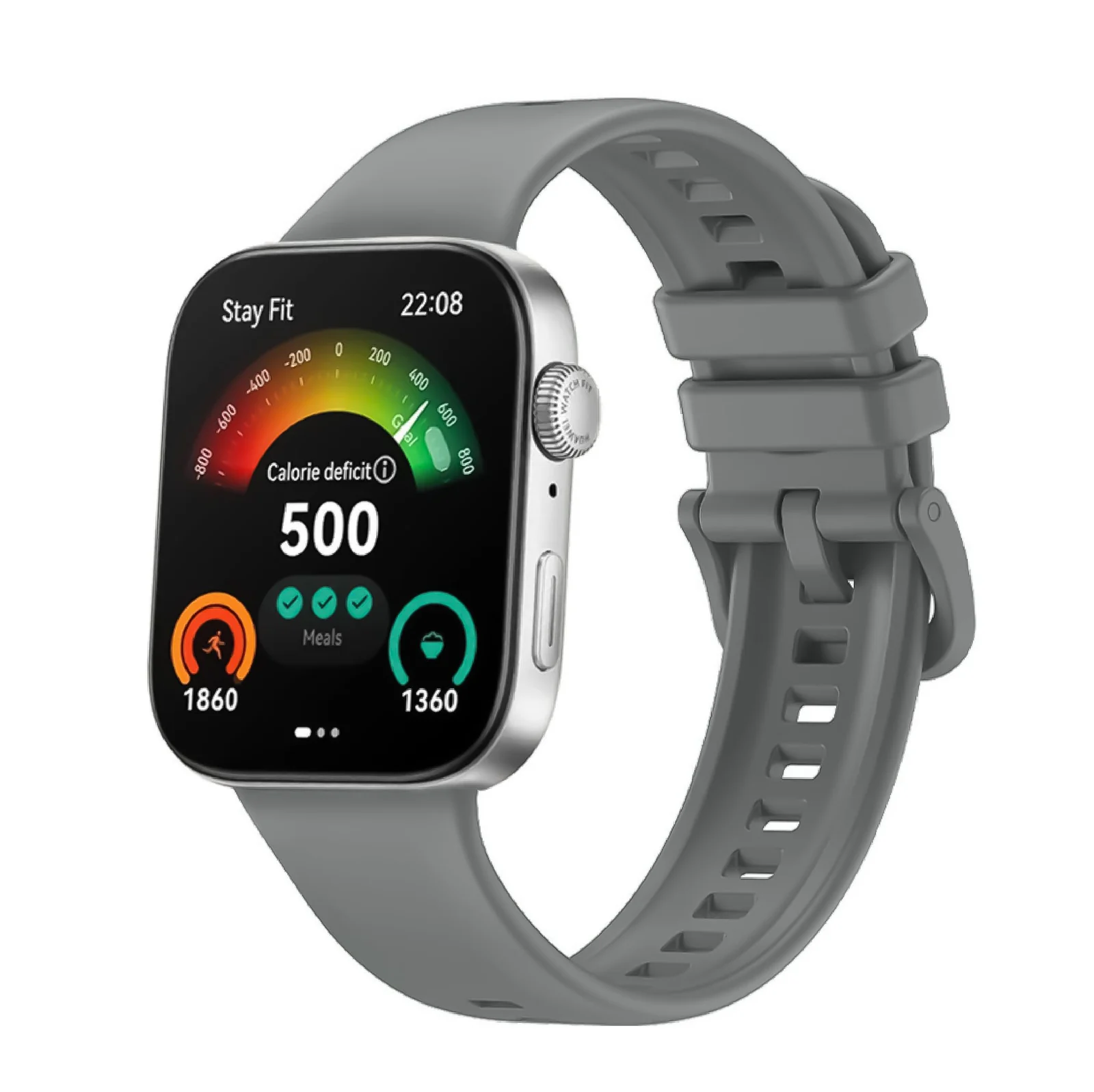DL3 Mobilak Silicone Bracelet for Huawei Watch Fit 3/Watch Fit 4 Pro/Fit 4 Strap, Soft Silicone Sport Replacement Strap for Women/Men, Adjustable Waterproof Sports Band - Dark Grey