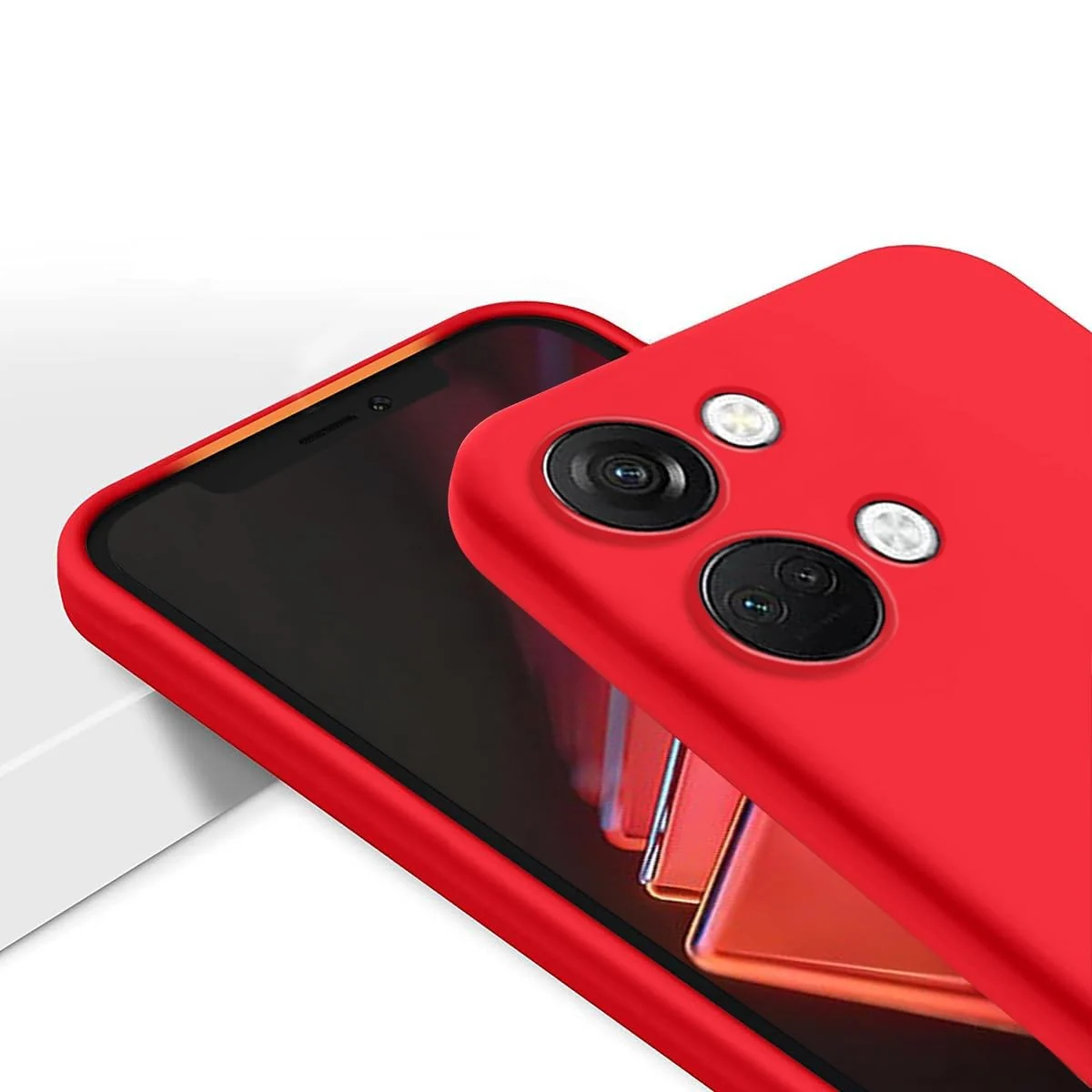 DL3 Mobilak Soft Silicone Gel Bumper Case for OnePlus Nord 3 - Red