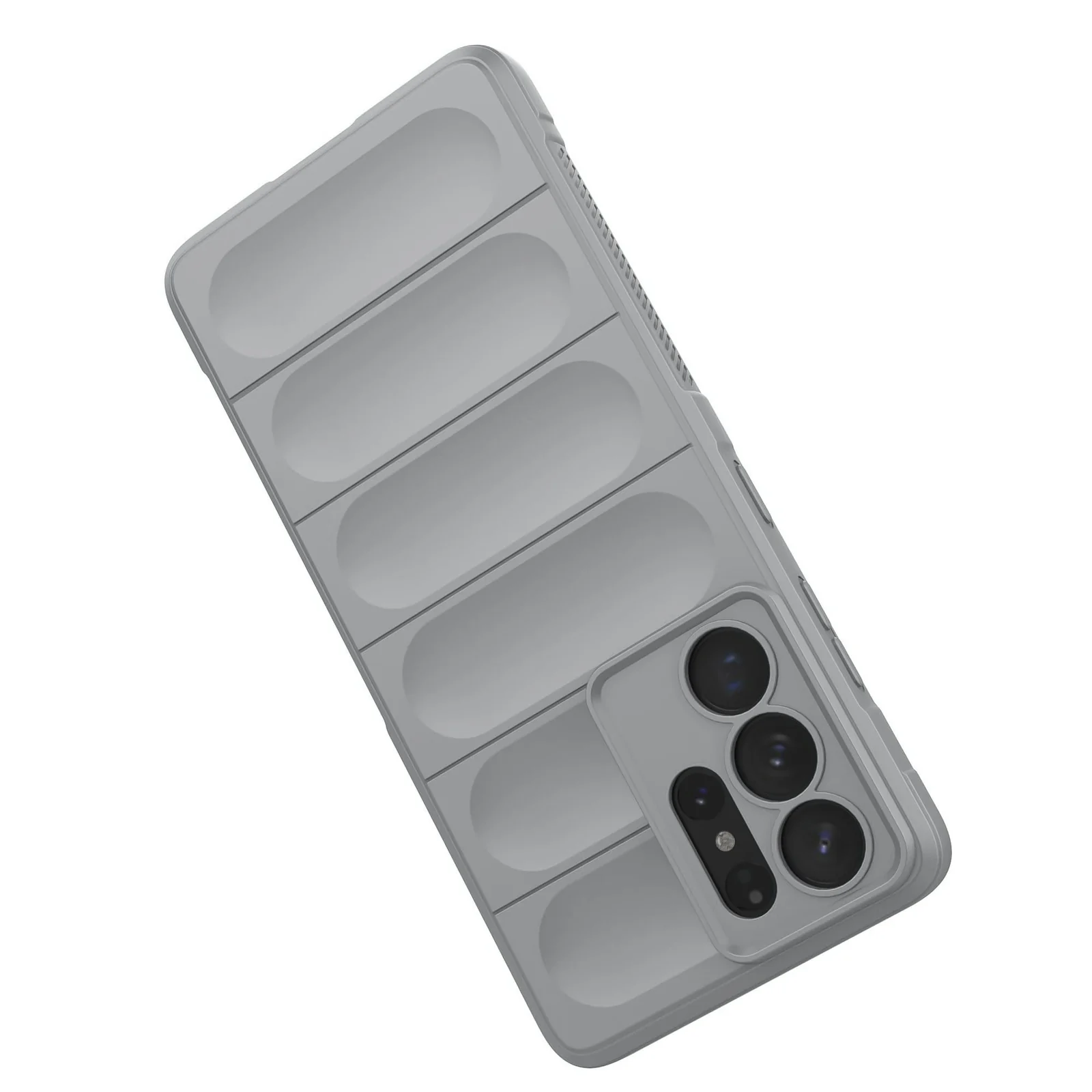 DL3 Mobilak Silicone Case for Samsung Galaxy S21 Ultra Heavy Duty Protective [Slim Fit] Shockproof Soft Flexible Protective Design Shock-Absorption TPU Cover With Camera Protection - Gray