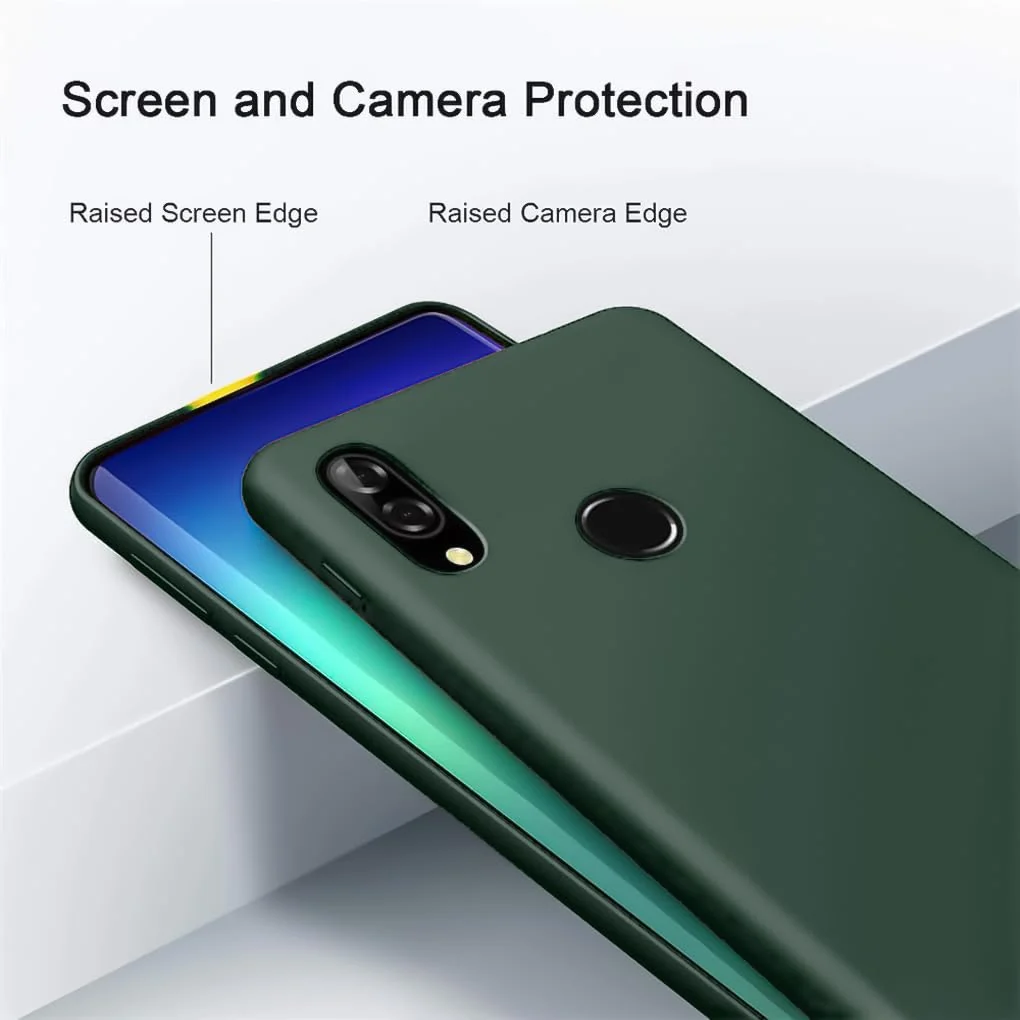 DL3 Mobilak Silicone Protective Case for Huawei nova 3i, Shock-absorbing protection, Scratch-resistant surface, Soft microfiber lining - Green