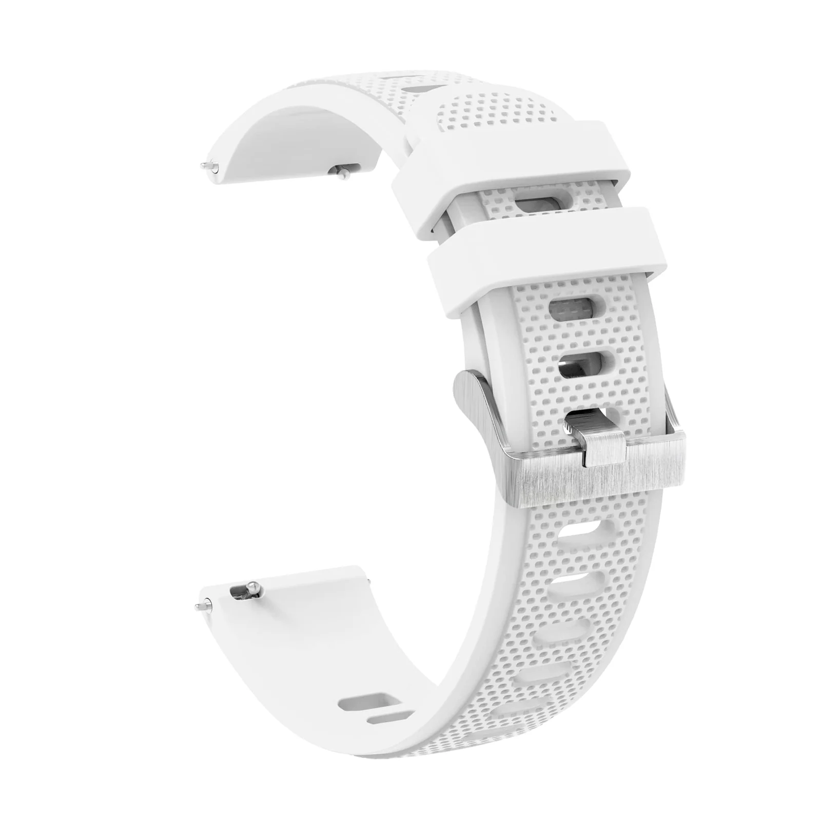 DL3 Mobilak Silicone Buckle Band 22MM Strap For Xiaomi Redmi Watch 5 Active/5 Lite/Samsung Galaxy Watch 3 45mm/Watch 46mm/Gear S3/For Huawei watch GT5 GT4 GT3 GT2 GT 46MM/GT2E/GT2 Pro/GT 3 Pro/GT5 Pro - A.White