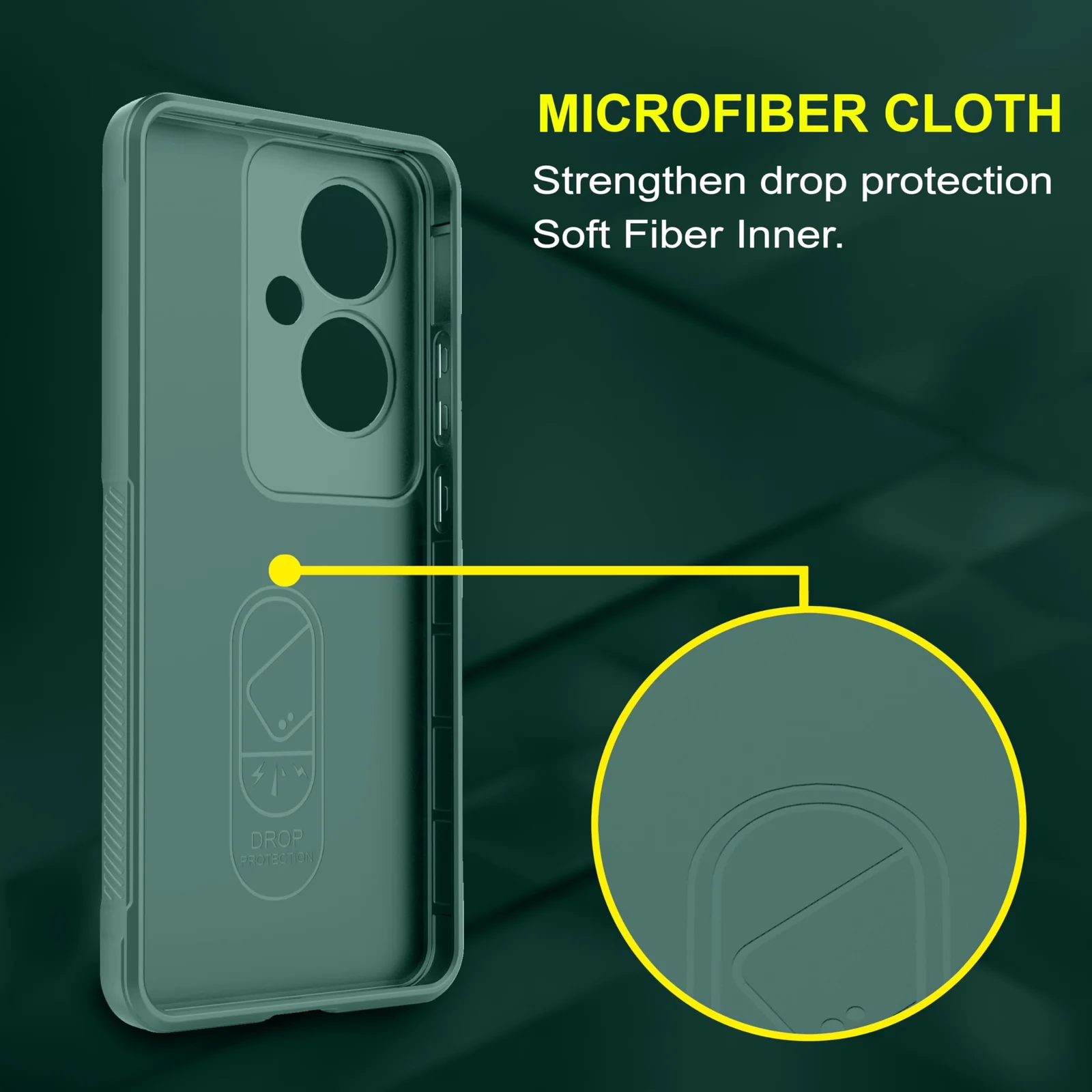 DL3 Mobilak Rugged Protective Case for OPPO Reno 11F / Reno11 F 5G, Camera protection, Shock-absorbing protection, Non-slip grip - Green