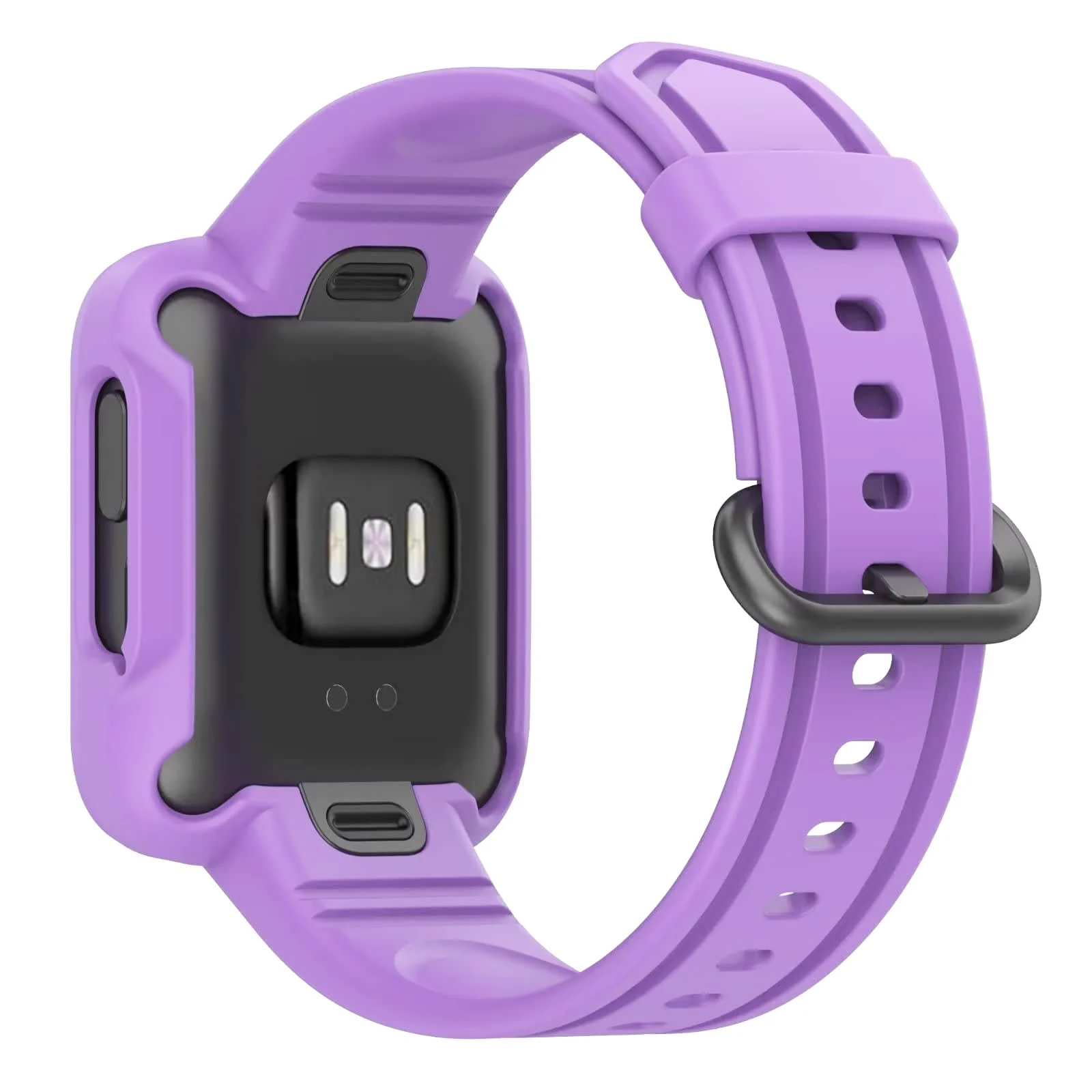 DL3 MOBILAK Replacement Wrist Band Compatible with Xiaomi MI Watch Lite/Redmi Watch 2 Lite/Poco Watch/Redmi Watch 2/Horloge 2, Adjustable Soft Silicone Wrist Strap with Cover - Light Purple