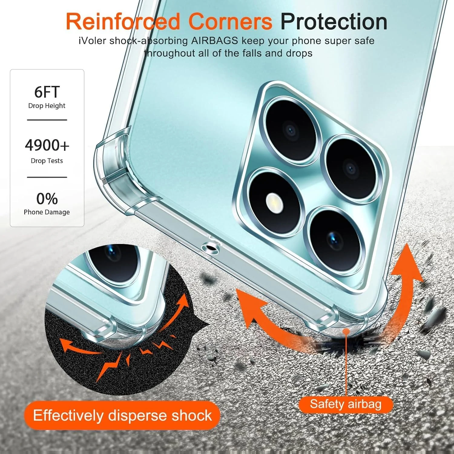 DL3 Mobilak Clear TPU Case for Honor X6a, Camera protection, Shock-absorbing protection, Scratch-resistant surface - Clear