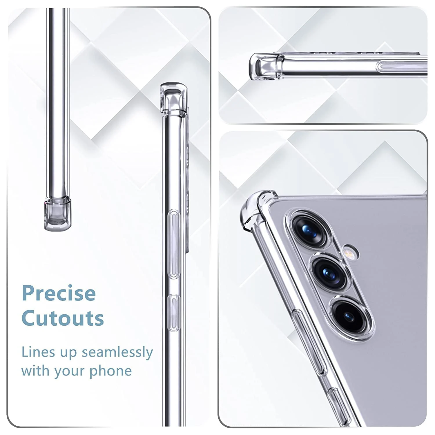 DL3 Mobilak Case Compatible with Samsung Galaxy A54 5G, Cover Silicone Transparent TPU Gorilla Anti-shock Protector Camera Shockproof Corners - Clear