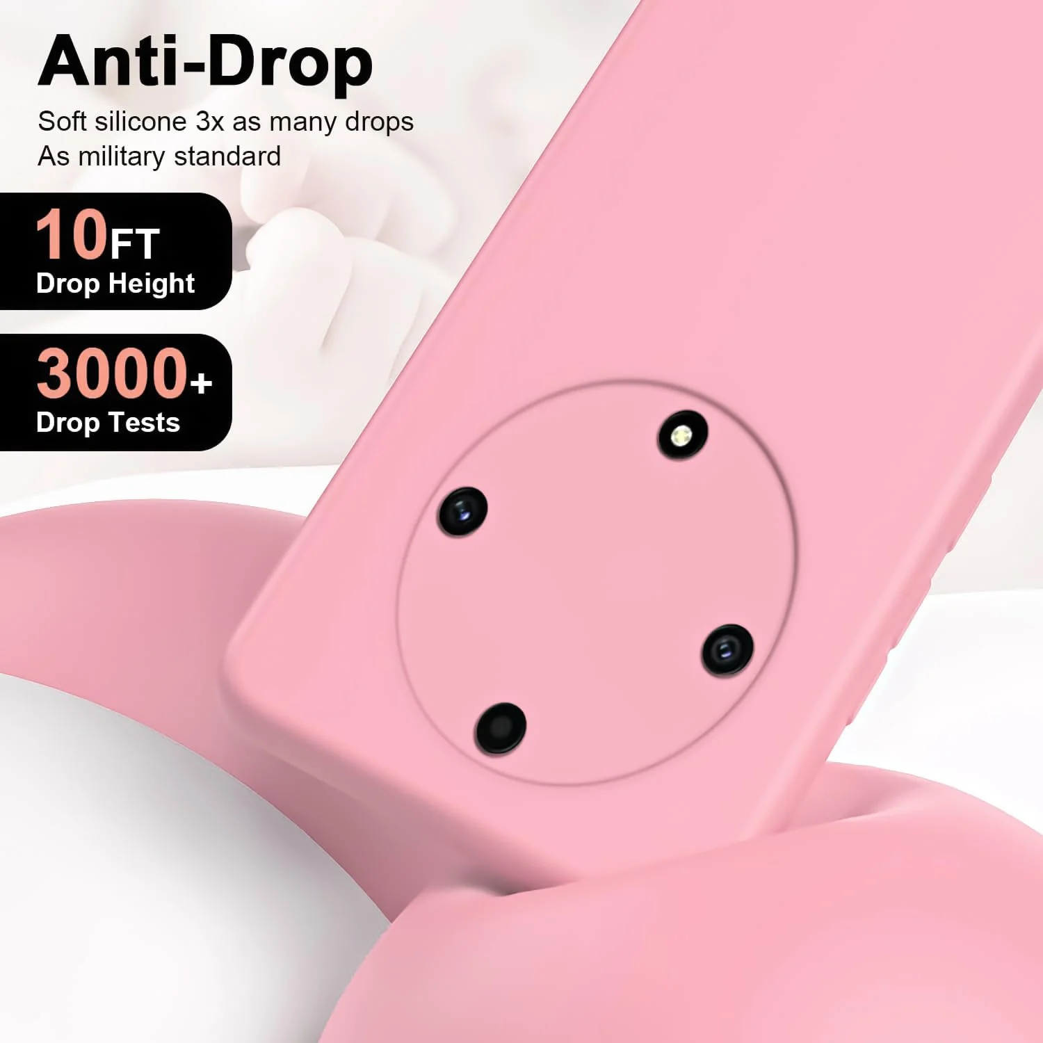 DL3 Mobilak Silicone Protective Case for Honor X9b, Shock-absorbing protection, Scratch-resistant surface, Soft microfiber lining - Pink