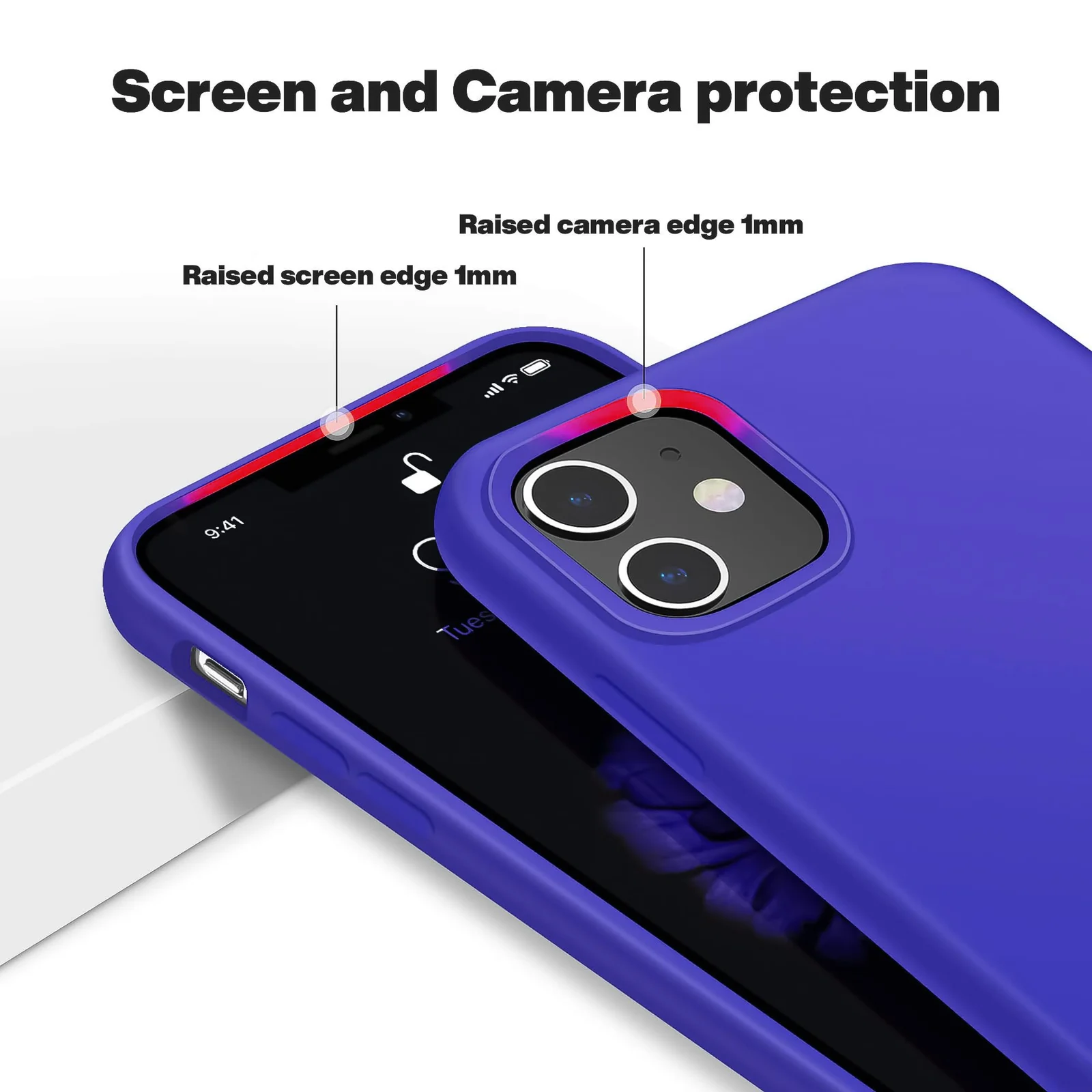 DL3 Mobilak Compatible with iPhone 11 (6.1 Inch) Case, Liquid Silicone Case, Full Body Protective Cover, Shockproof, Slim Phone Case, Anti-Scratch Soft Microfiber Lining - Pepsi