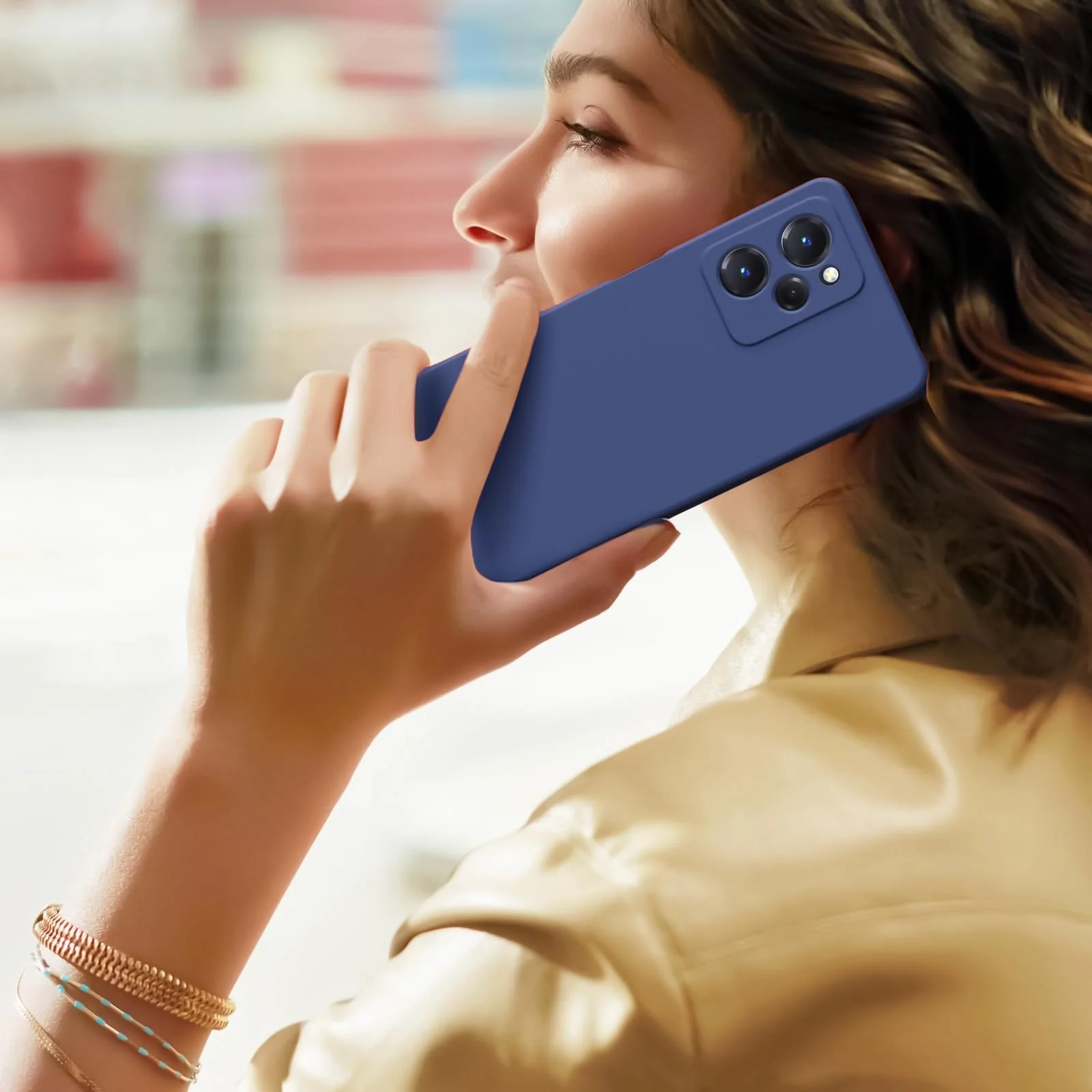 DL3 Mobilak Silicone Protective Case for POCO X5 Pro 5G, Shock-absorbing protection, Scratch-resistant surface, Soft microfiber lining - Blue 1