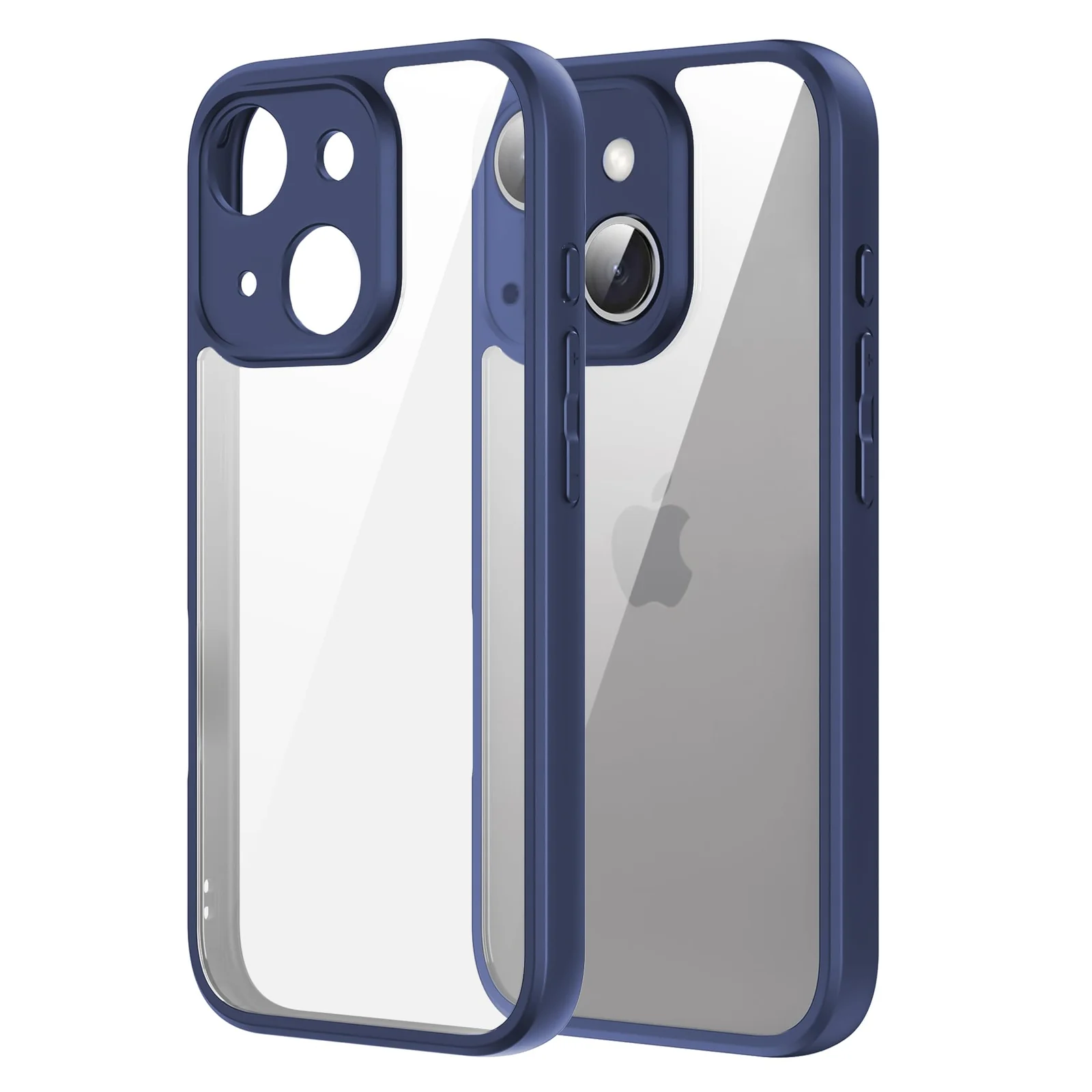 DL3 Mobilak Clear TPU Case for iPhone 15 + Plus / iPhone 14 Plus, Camera protection, Shock-absorbing protection, Scratch-resistant surface - Blue