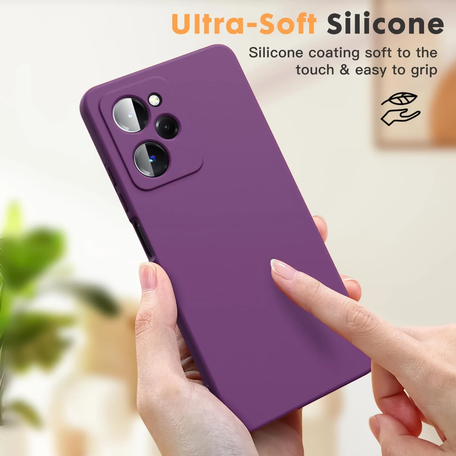 DL3 Mobilak Soft Silicone Gel Bumper Case for POCO X5 Pro 5G - Violet
