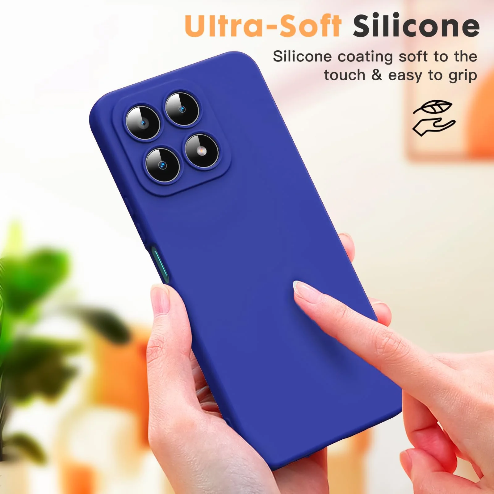 DL3 Mobilak Liquid Silicone Protective Case with Soft Microfiber Lining with Full Camera Protection for Honor X8A - Pepsi