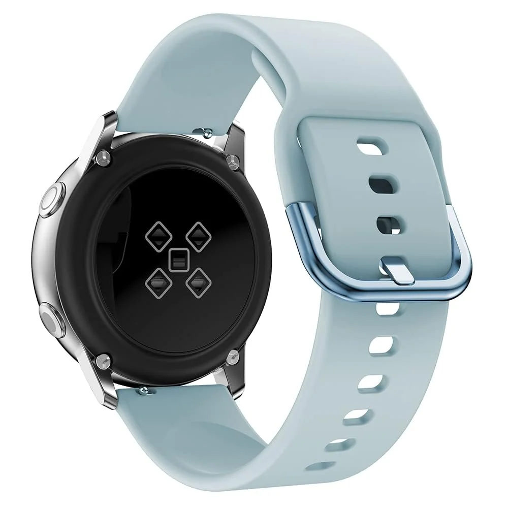 DL3 Mobilak Silicone Buckle Band 22MM Strap For Samsung Galaxy Watch3 45mm/Galaxy 46mm/Gear S3/For Huawei Watch 3/4/GT3 46MM/GT4 46MM/GT2E/GT2 Pro/GT GT2 46MM/Magic Watch2 46mm/Amazfit GTR 2/2e/3/4 - Light blue