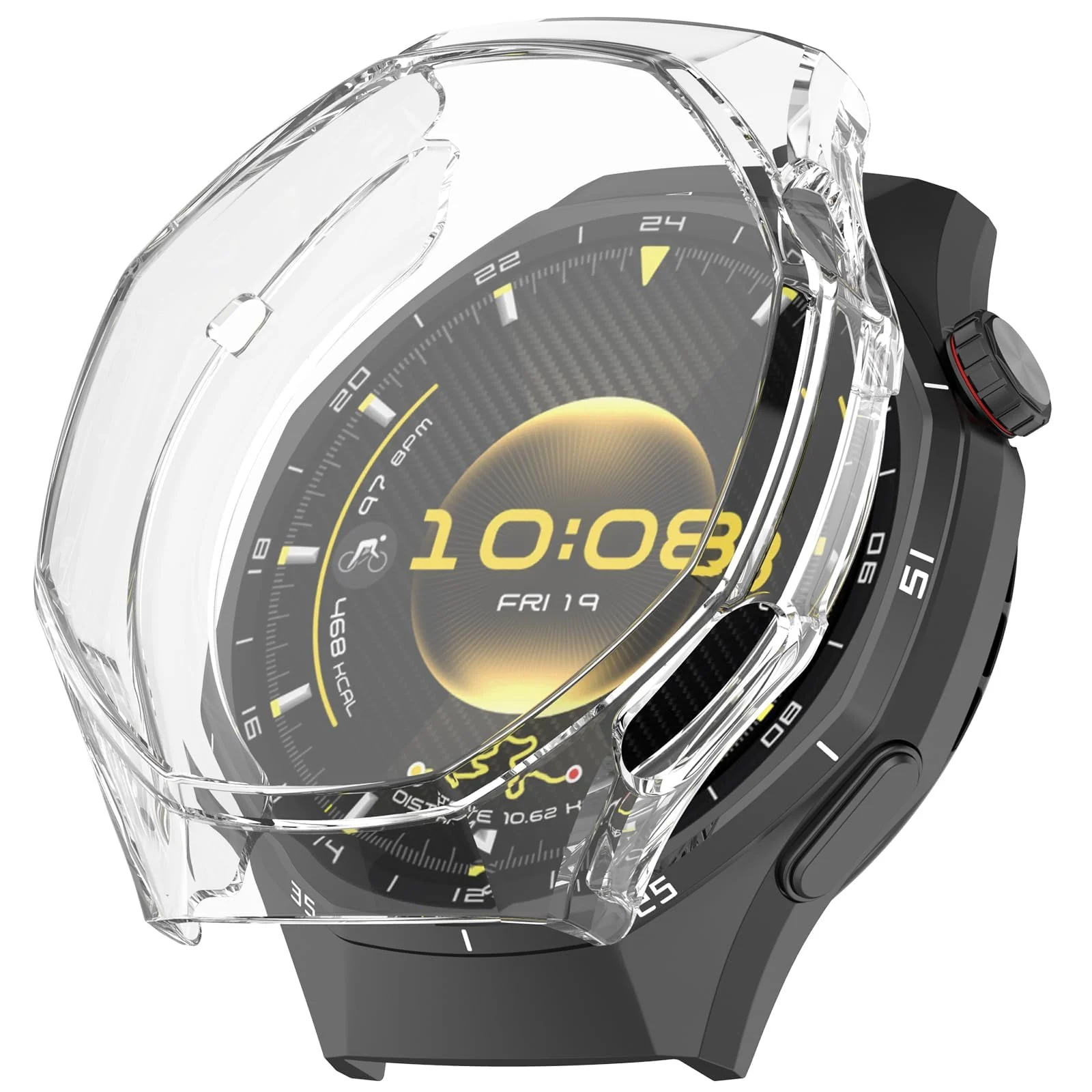 DL3 Mobilak Case Compatible with Huawei Watch GT6 Pro 46mm All-Around with Built-in Screen Protector Watch Soft TPU Shockproof Cover Slim Guard Thin Bumper Shell Protector for GT 6 Pro 46 mm - Clear