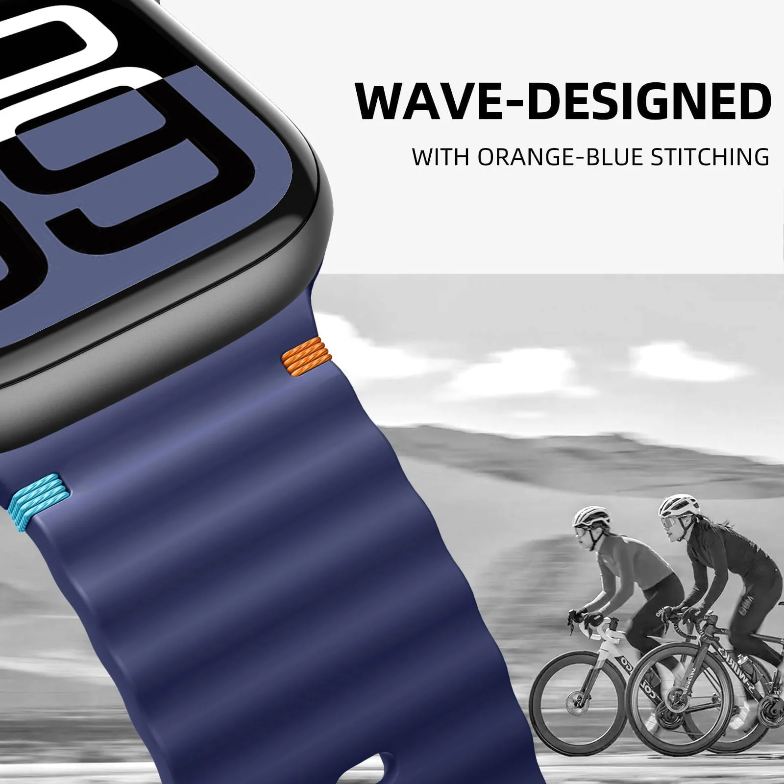 DL3 Mobilak Sport Strap for Apple Watch 49mm (Ultra 3/2/1) 46mm 45mm 44mm 42mm for Women Men, Soft Silicone Replacement Strap for iWatch Series 11/10/9/8/7/6/5/4/3/2/1/SE 3 2 1 - Midnight Blue