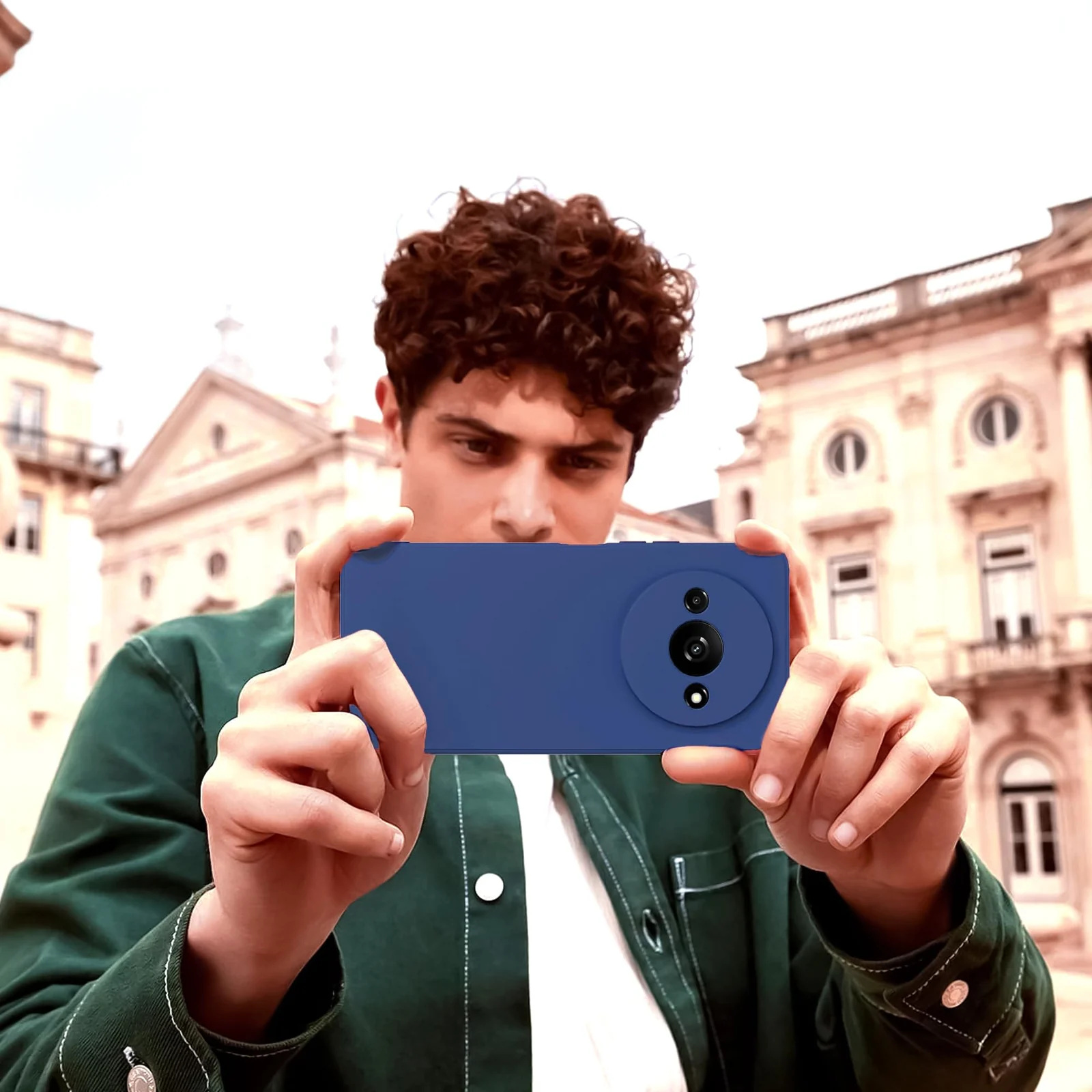 DL3 Mobilak Xiaomi Redmi A3 Case, Soft Flexible Liquid Silicone Gel Rubber Bumper Cover, Full Body Shockproof Protective Phone Case - Royal Blue