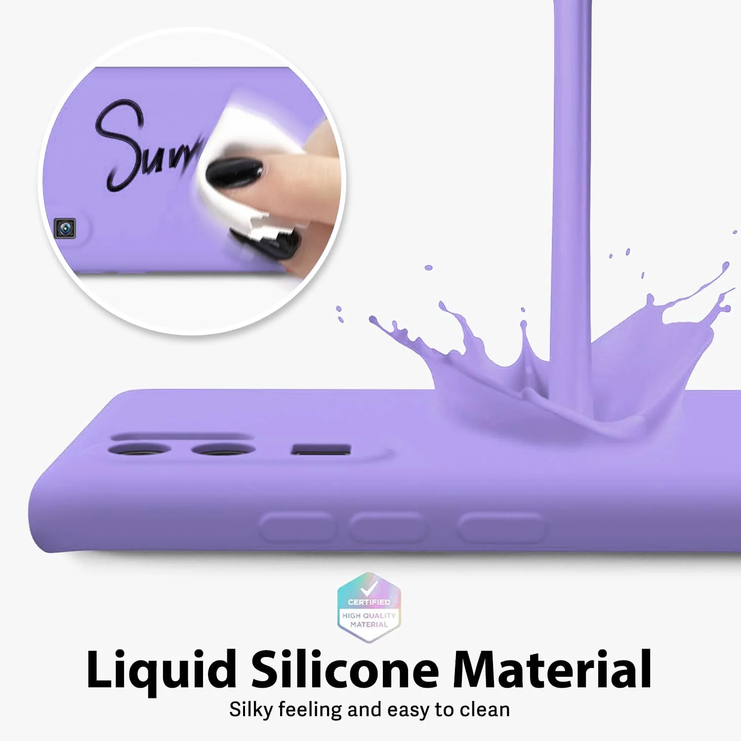 DL3 Mobilak Silicone Protective Case for Huawei P30 Pro, Shock-absorbing protection, Scratch-resistant surface, Soft microfiber lining - Lavender