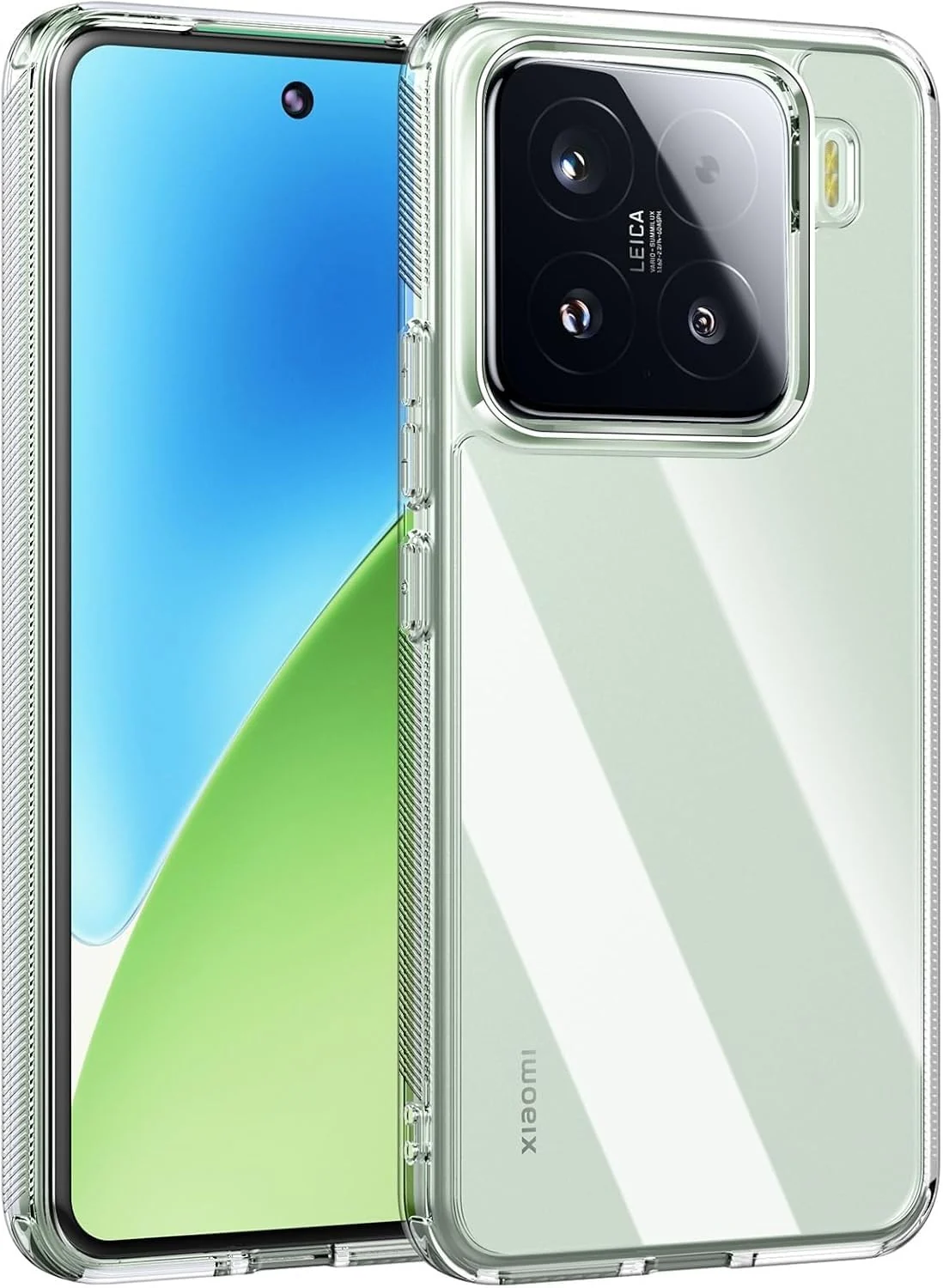 DL3 Mobilak Protective Case Compatible with Xiaomi 15 Cover, Mobile Phone Case Thin Soft Silicone Anti-Yellow Protective Case - Clear