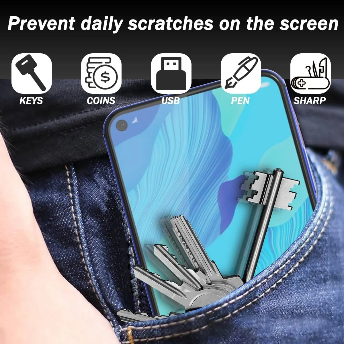 DL3 Mobilak Privacy Full Glass Screen Protector For Huawei Nova 5T - Black