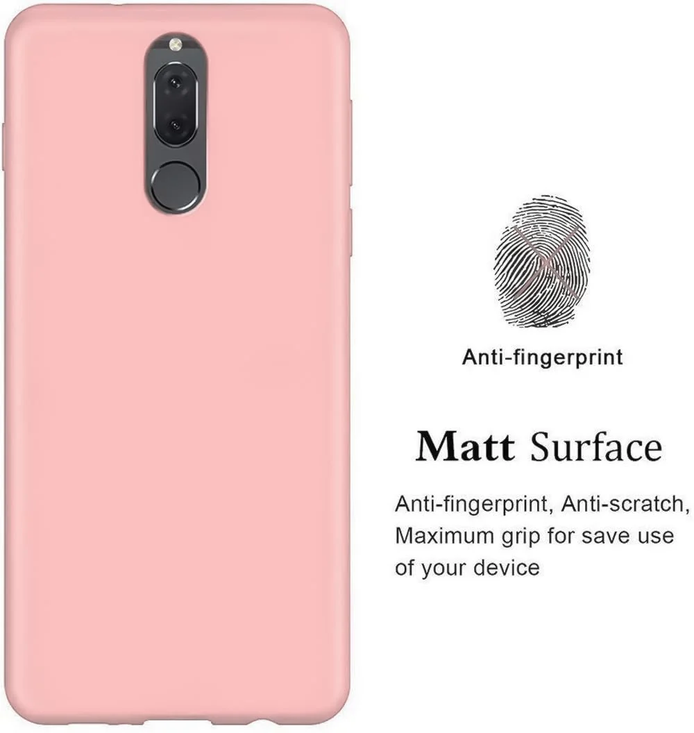 DL3 Mobilak Silicone Protective Case for Huawei Mate 10 Lite, Shock-absorbing protection, Scratch-resistant surface, Soft microfiber lining - Pink Sand