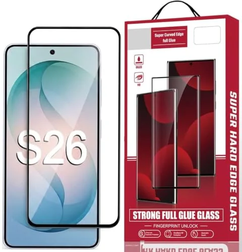 Mobigon Screen Protector for Samsung Galaxy S26, Tempered Glass Screen Saver Premium HD Protective, Scratch Resistant, NO-Bubble, 9H Hardness, Full Coverage Film - Clear