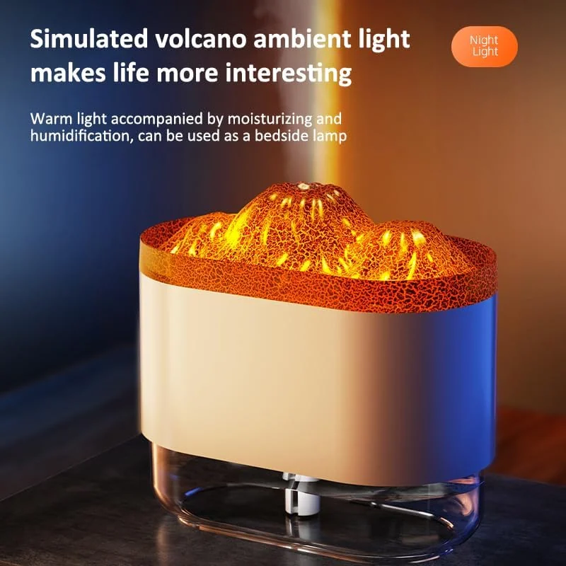 Mobigon Wood Cool Mist Ultrasonic Humidifier for Room Moisture, Aroma Diffuser for Home, 300ml Essential Oil Diffuser with 7 Colorful Night Light, Auto Shut-Off, Home, Office, car - D.White