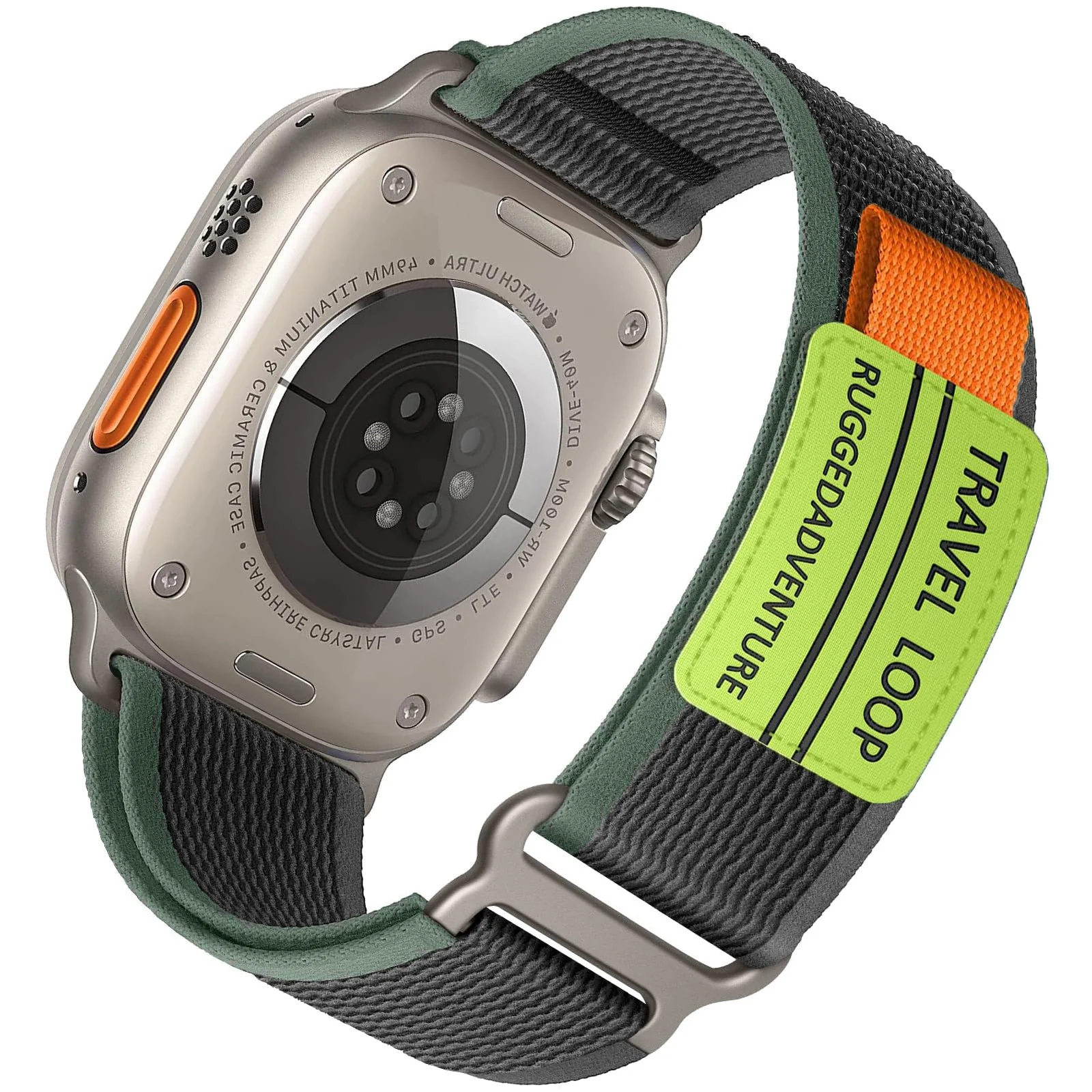 Apple Watch Ultra 49MM 45MM 44MM 42MM iWatch Ultra — DL3 Mobilak Trail Loop Strap for Apple Watch Ultra Band 49mm 45mm 44mm 42mm iWatch Ultra Band Men Women, Rugged Sport Strap Soft Nylon Wristband for iWatch Ultra 2 Bands Series 9 8 7 6 5 4 3 2 1 SE - Gray Green