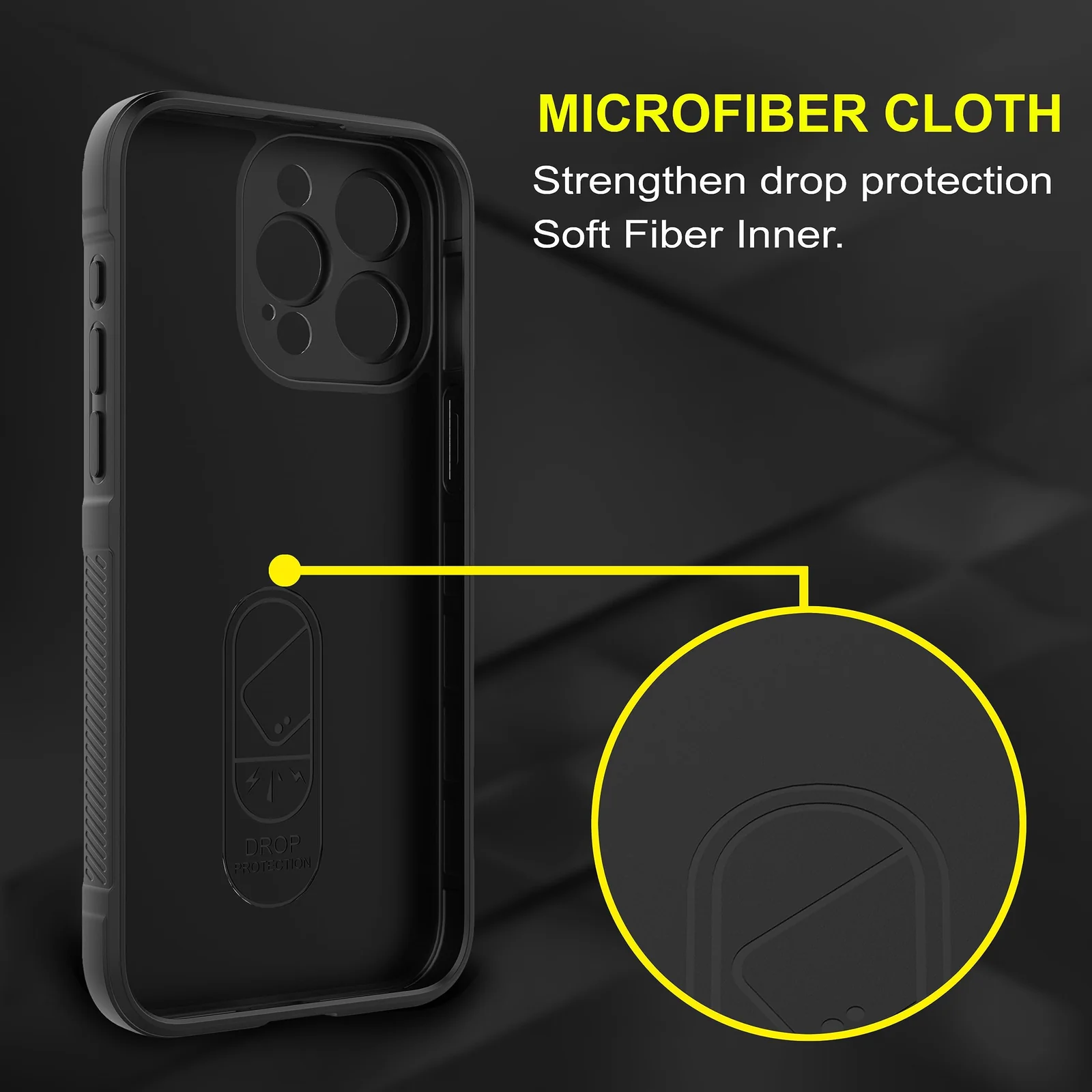 DL3 Mobilak Rugged Protective Case for Apple iPhone 15 Pro Max, Camera protection, Shock-absorbing protection, Non-slip grip - Black