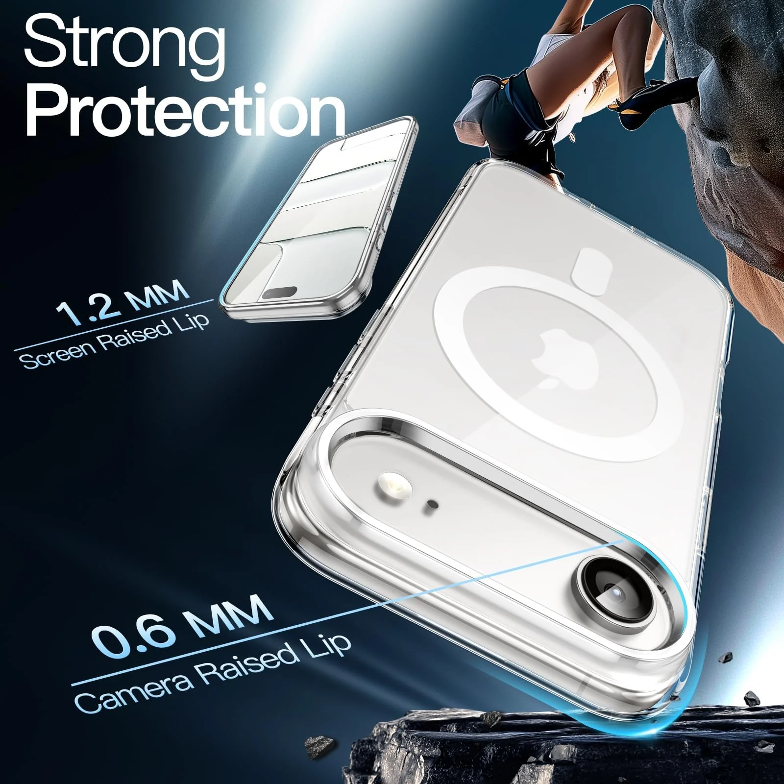 DL3 Mobilak Case For iPhone 17 Air 6.5-Inch Case Crystal [Compatible with MagSafe] Soft TPU Gel Case Flexible Silicone Anti-Scratch TPU Cover - Clear