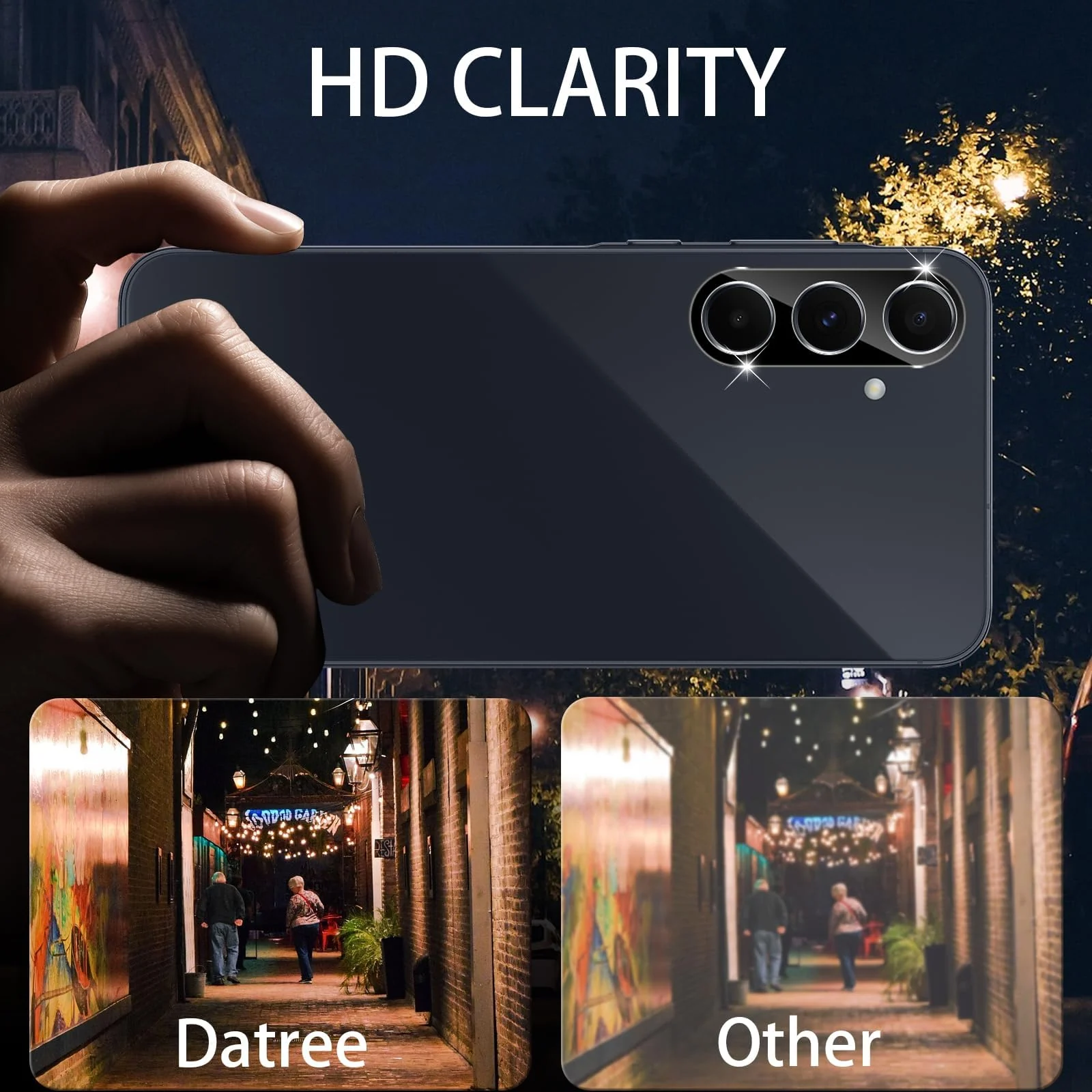 DL3 Mobilak Samsung Galaxy A25 Camera Lens Protector Tempered Glass Screen Protector HD [Full Coverage] [Anti-Scratch] Drop Protection Ultra Clear/Thin Lens Protector Case - Black