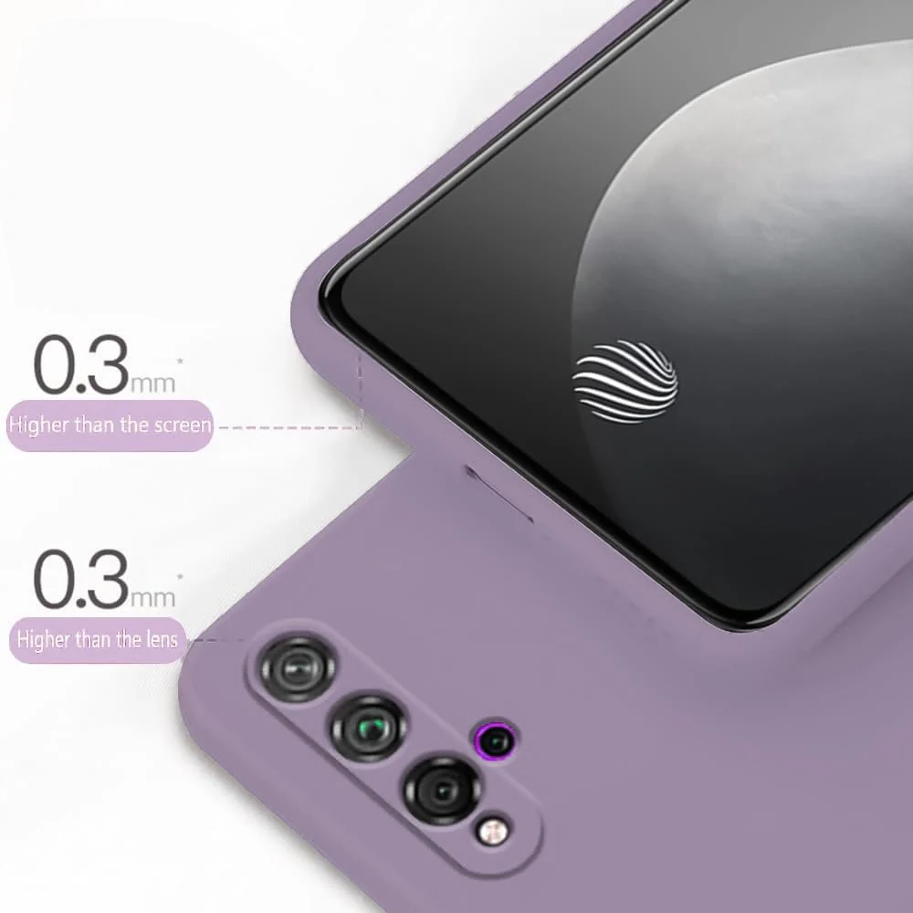 DL3 Mobilak Liquid Silicone Protective Case for Huawei nova 5T with Microfiber Lining and Shockproof Design - Lavender