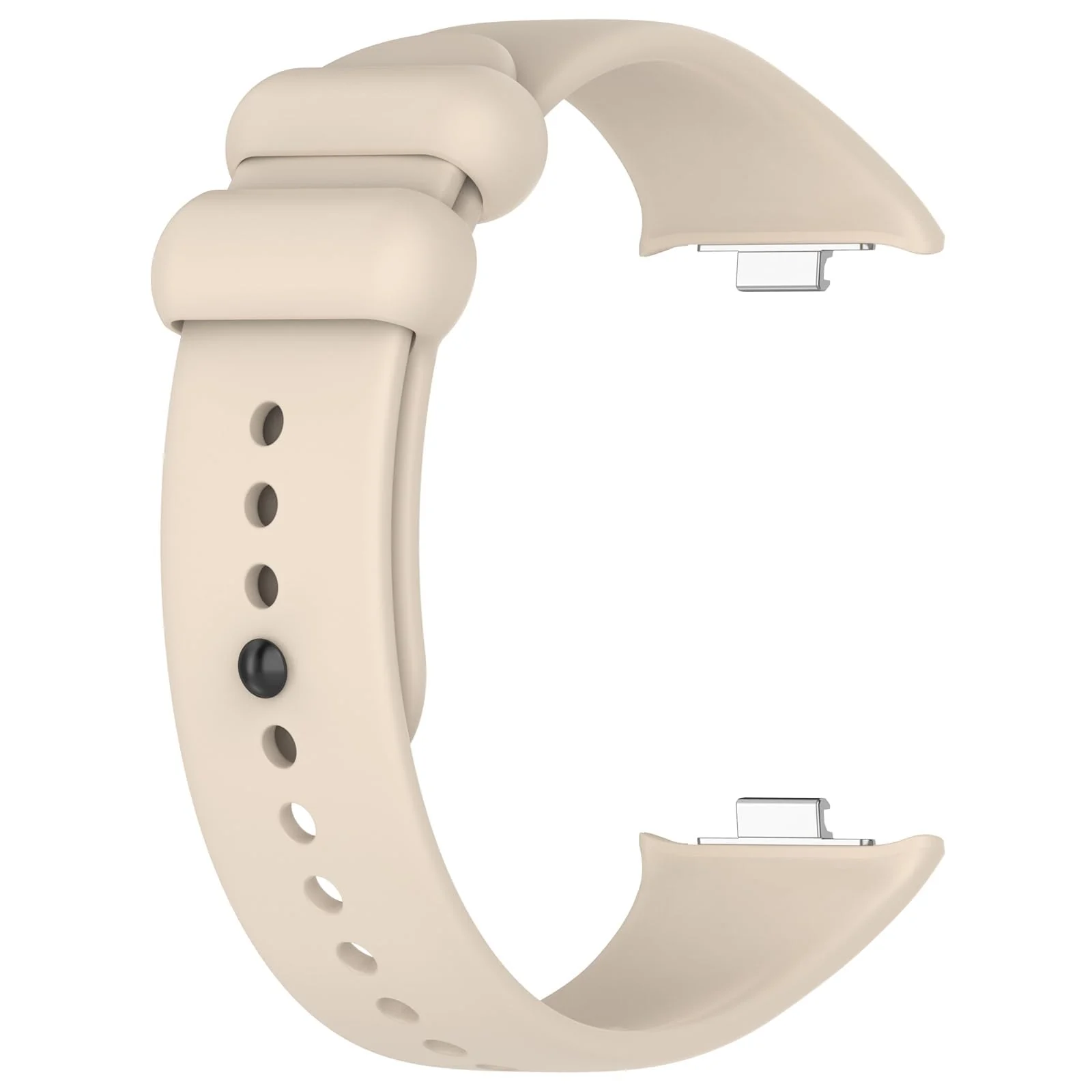 DL3 Mobilak Sport Strap Compatible with Xiaomi Redmi Watch 4/ Xiaomi Band 8 pro, Soft Silicone Sports Wristband for Men Women, Double Ring Adjustable Replacement - Beige