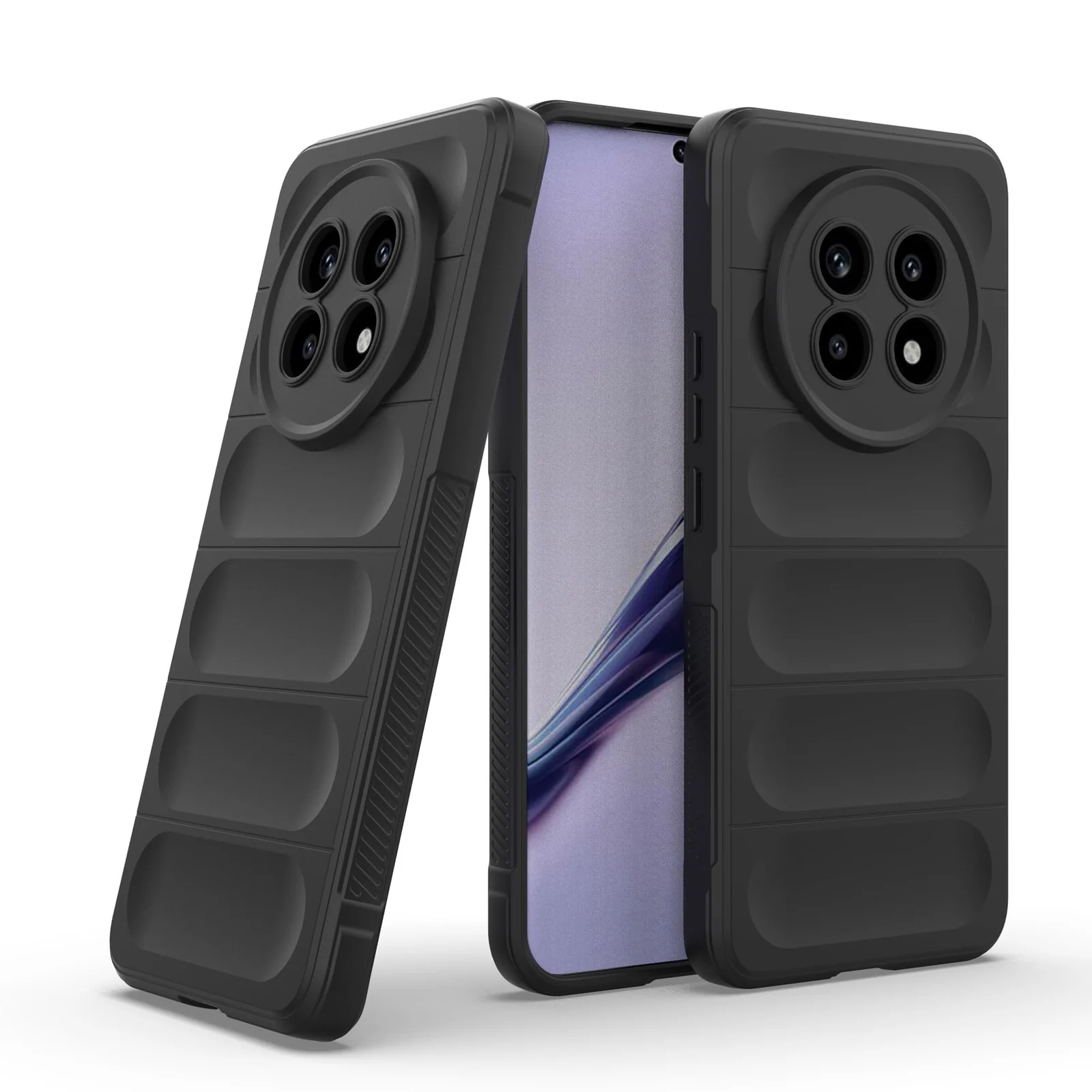 DL3 Mobilak Flexible Silicone and TPU Protective Case with Camera Protection for realme 13 Pro / realme 13 Pro Plus 5G - Black