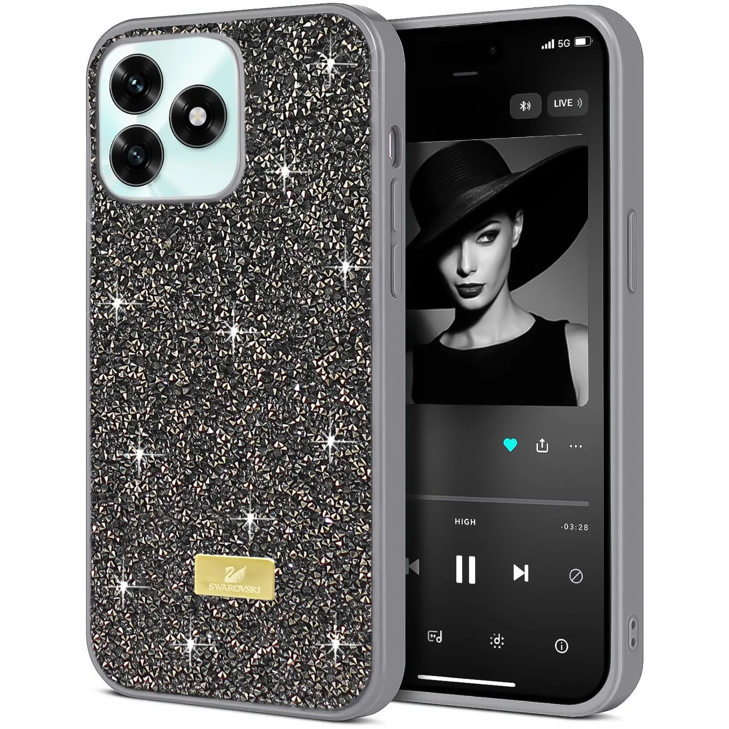 Honor X5c Plus — DL3 Mobilak Glitter Protective Case for Honor X5c Plus, Supports wireless charging, Shock-absorbing protection, Scratch-resistant surface