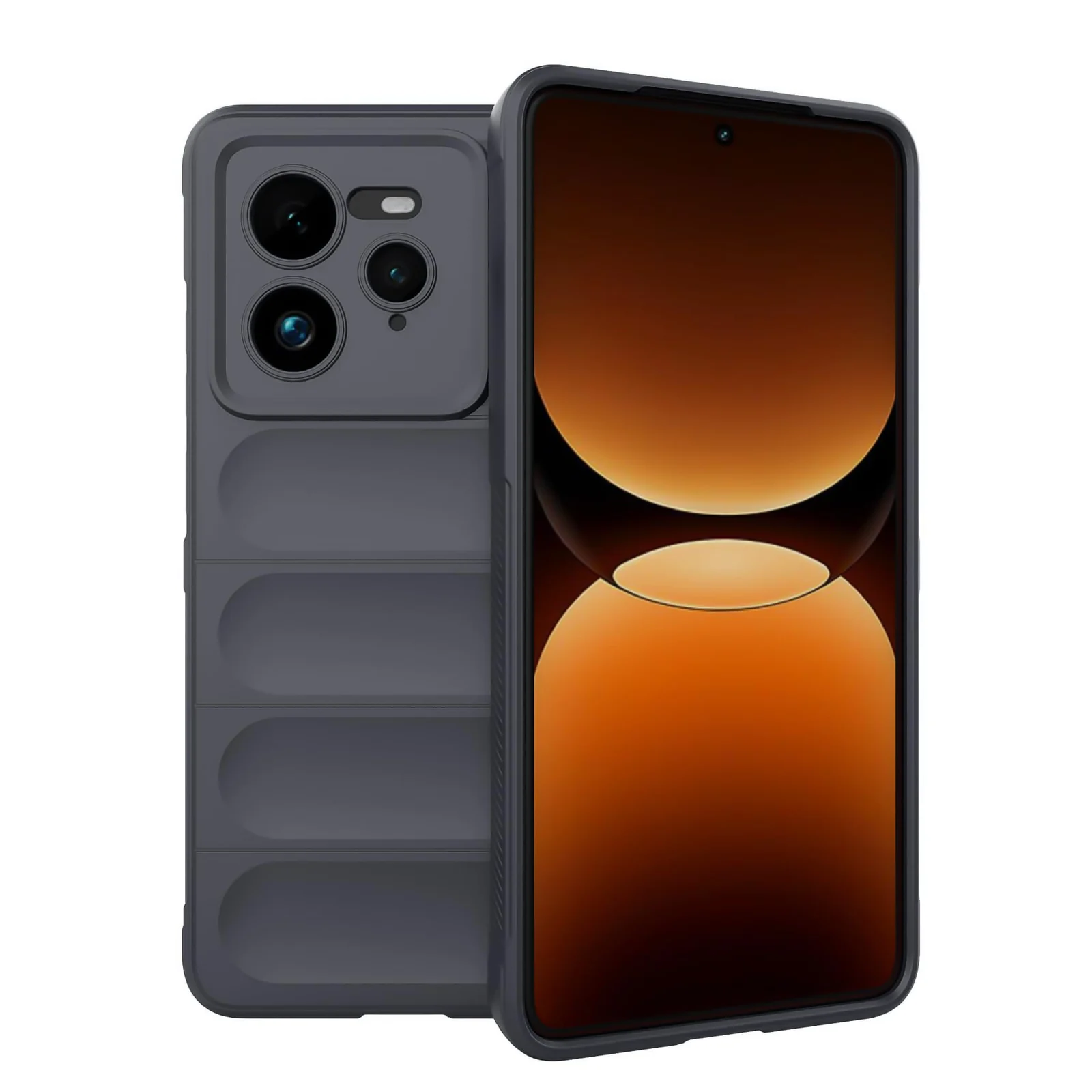 DL3 Mobilak Flexible Silicone and TPU Protective Case with Camera Protection for realme GT 7 Pro 5G - Dark Gray