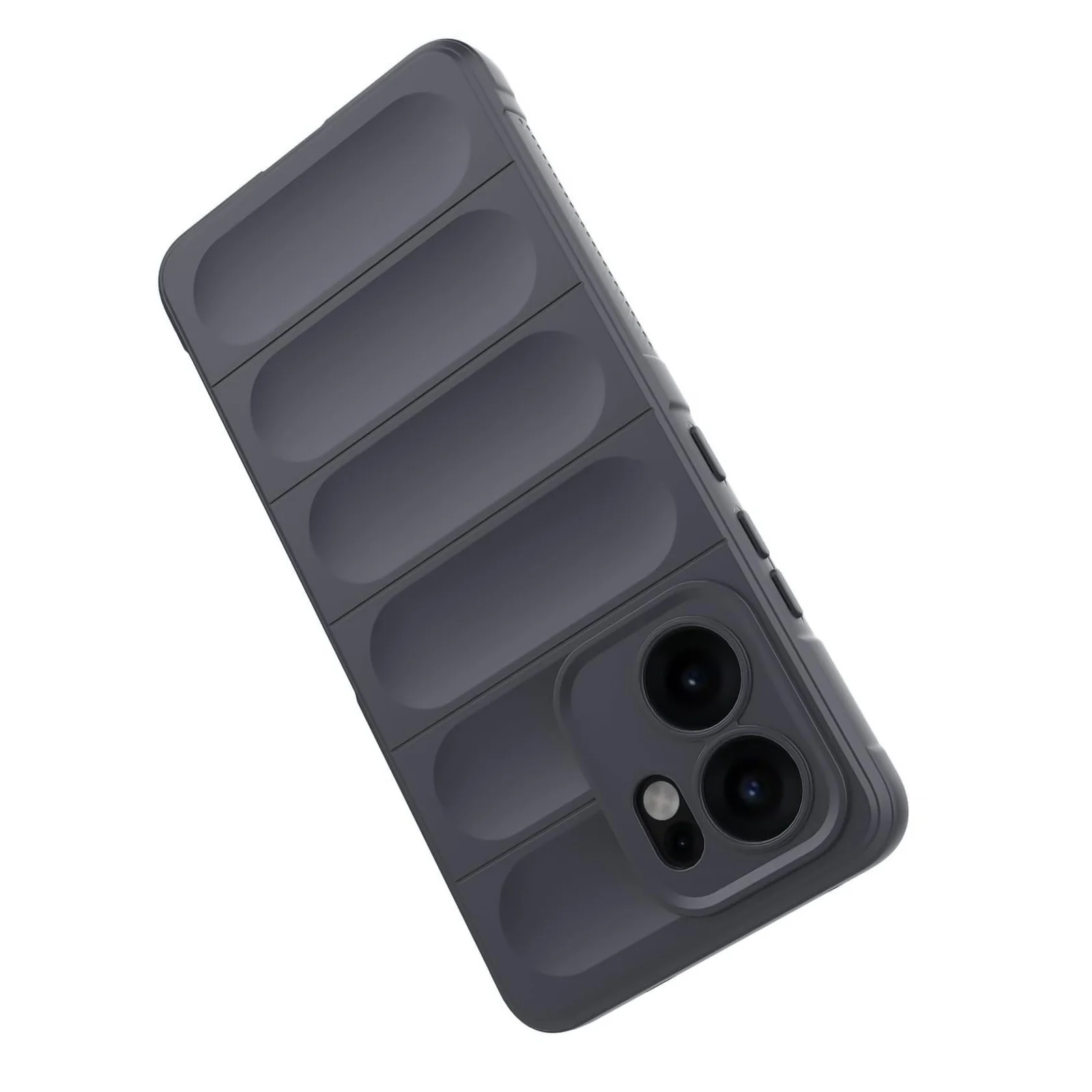 DL3 Mobilak Flexible Silicone and TPU Protective Case with Camera Protection for OPPO Reno 13F - Dark Gray