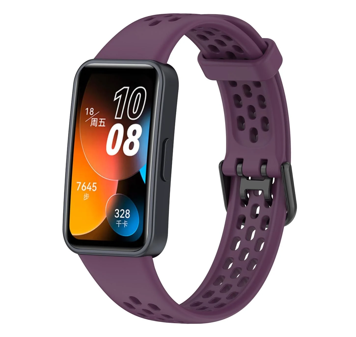 DL3 Mobilak Strap for HUAWEI Band 9 / HUAWEI Band 8 Replacement Band, Silicone Belt, Soft, Waterproof, Sweatproof, Easy to Put on and Take Off, HUAWEI Band 8/Band 9 Replacement Strap, Sport Band - Purple