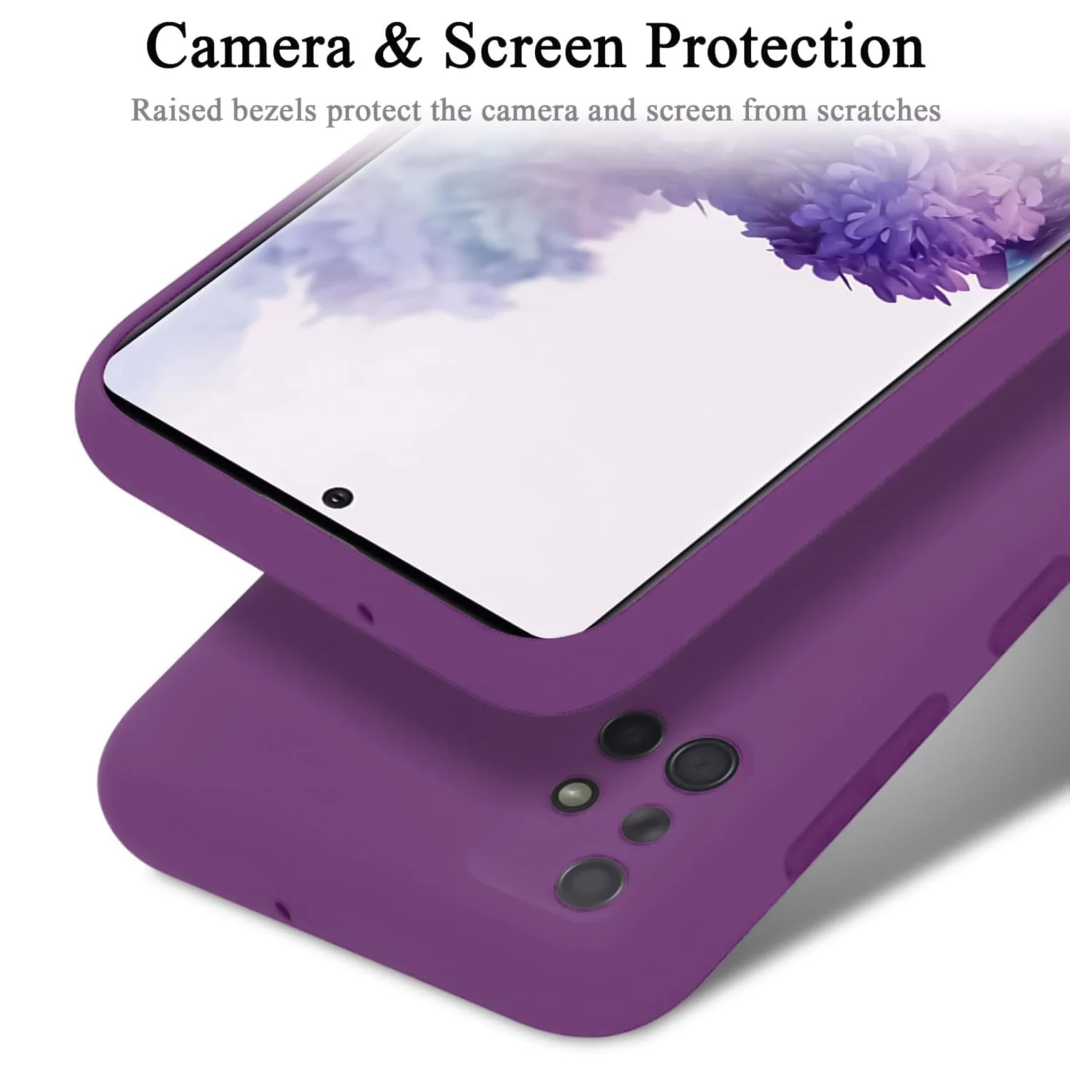 DL3 Mobilak Silicone Protective Case for Samsung Galaxy A71, Shock-absorbing protection, Scratch-resistant surface, Soft microfiber lining - Violet