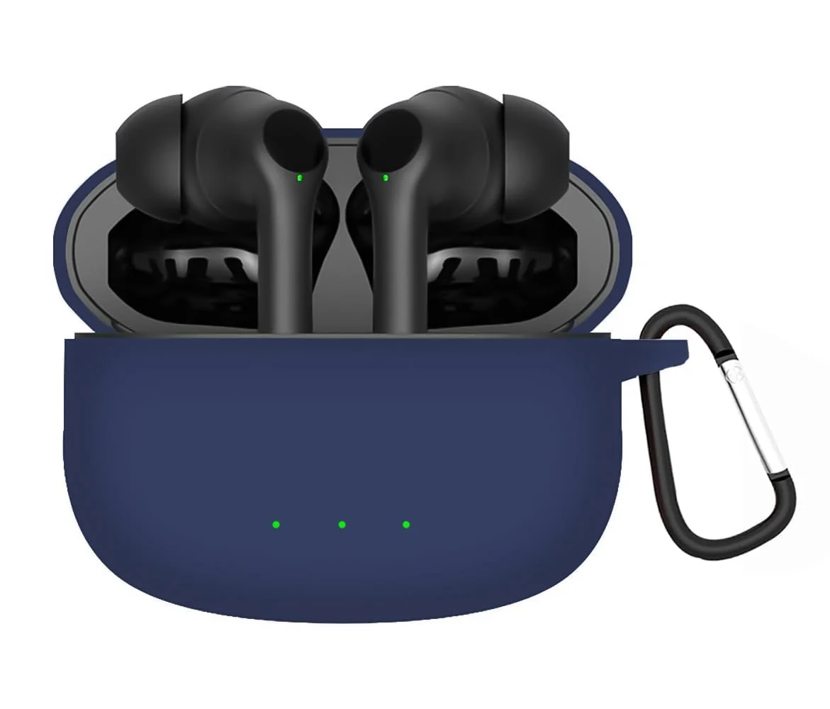 Oraimo FreePods 3C Earbuds — DL3 MOBILAK Silicone Case Compatible with Oraimo FreePods 3C Earbuds, Soft Silicone Protective Case Cover, Shockproof Sleeve with Carabiner Compatible with Oraimo FreePods 3C