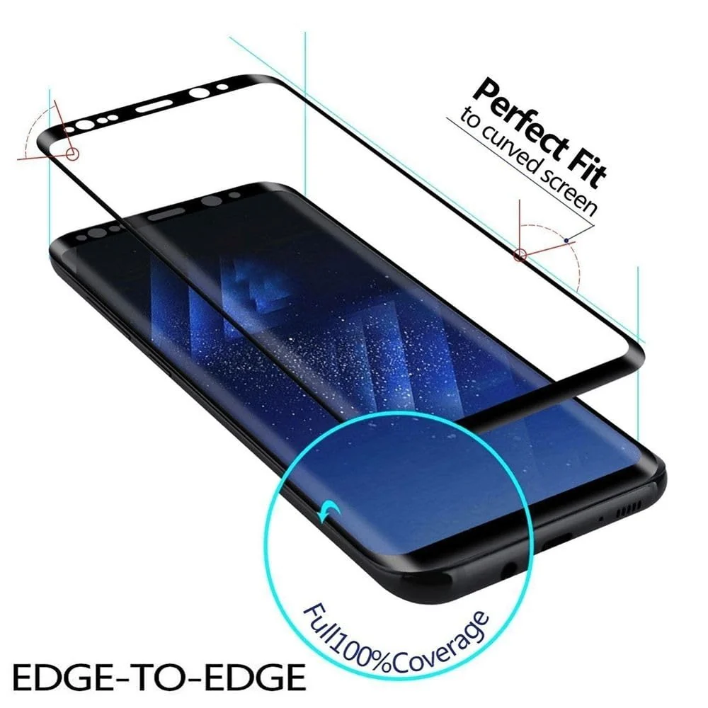 DL3 Mobilak Screen Protector for Samsung Galaxy S9 Plus, Tempered Glass Screen Saver Premium HD Protective, Scratch Resistant, NO-Bubble, 9H Hardness, Full Coverage Film - Clear