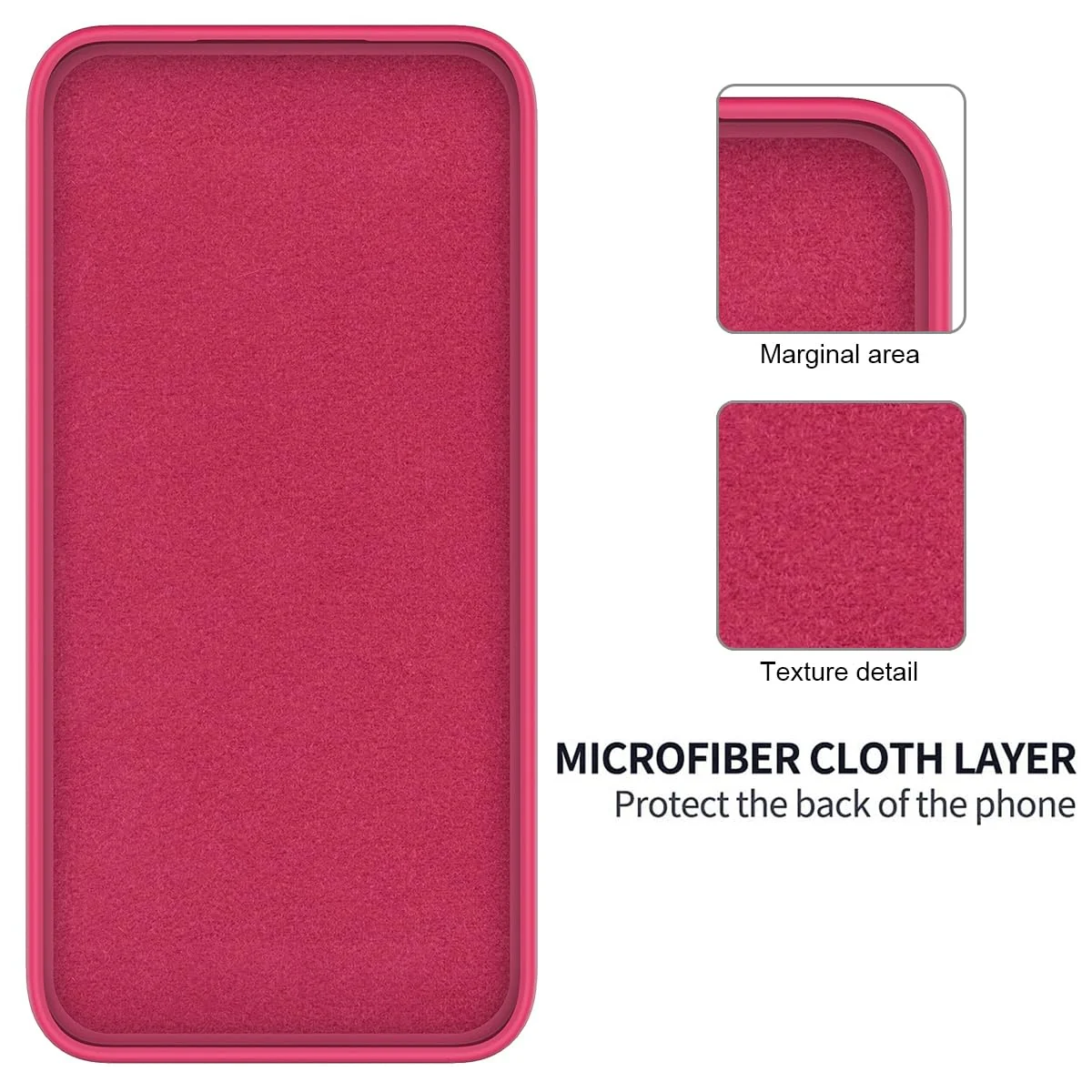 DL3 Mobilak Soft Silicone Gel Bumper Case for Xiaomi Redmi 13C - Hot Pink