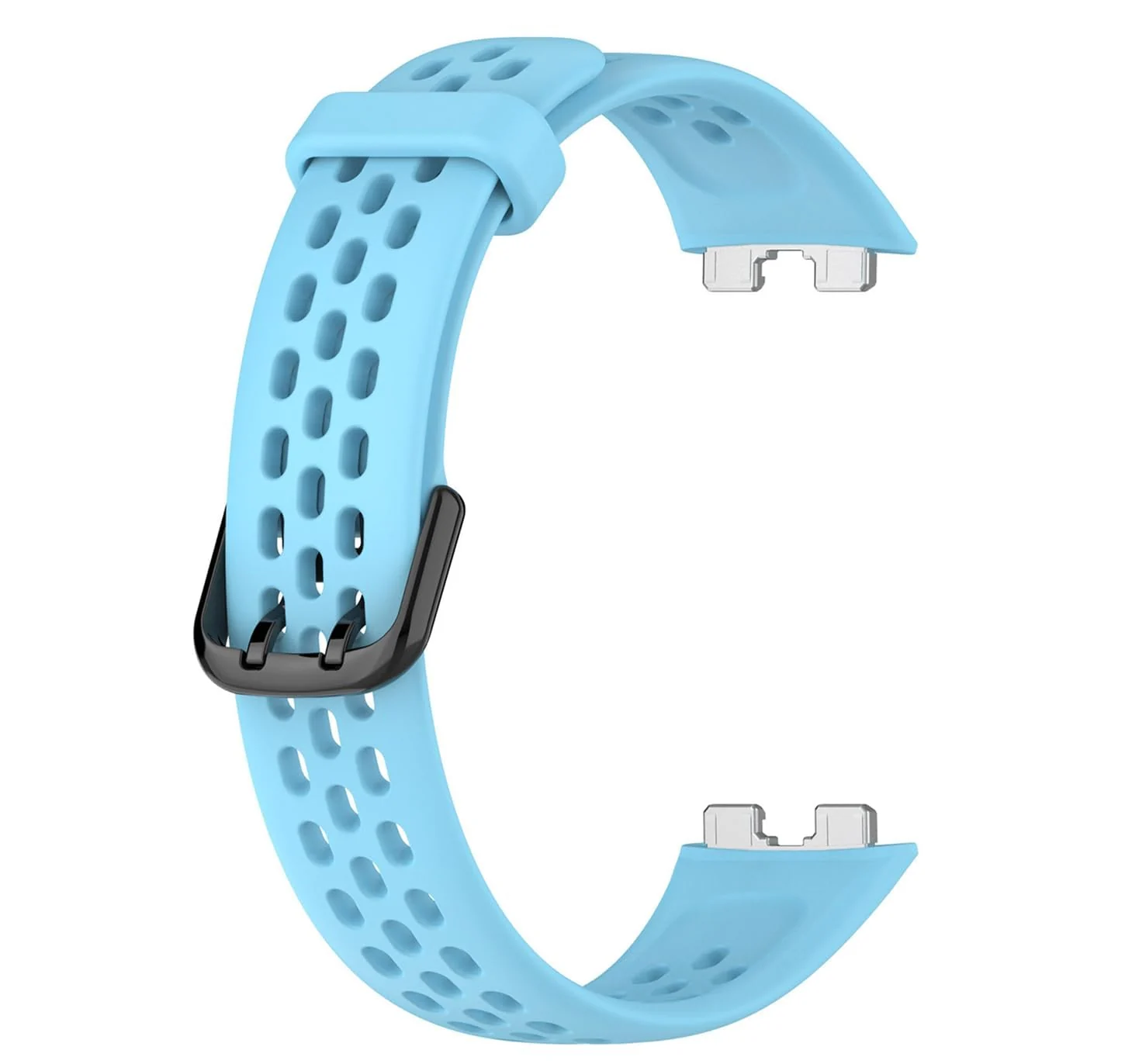 DL3 Mobilak Strap for HUAWEI Band 8 Replacement Band, Silicone Belt, Soft, Waterproof, Sweatproof, Easy to Put on and Take Off, HUAWEI Band 8 Replacement Strap, Sport Band - Sky Blue