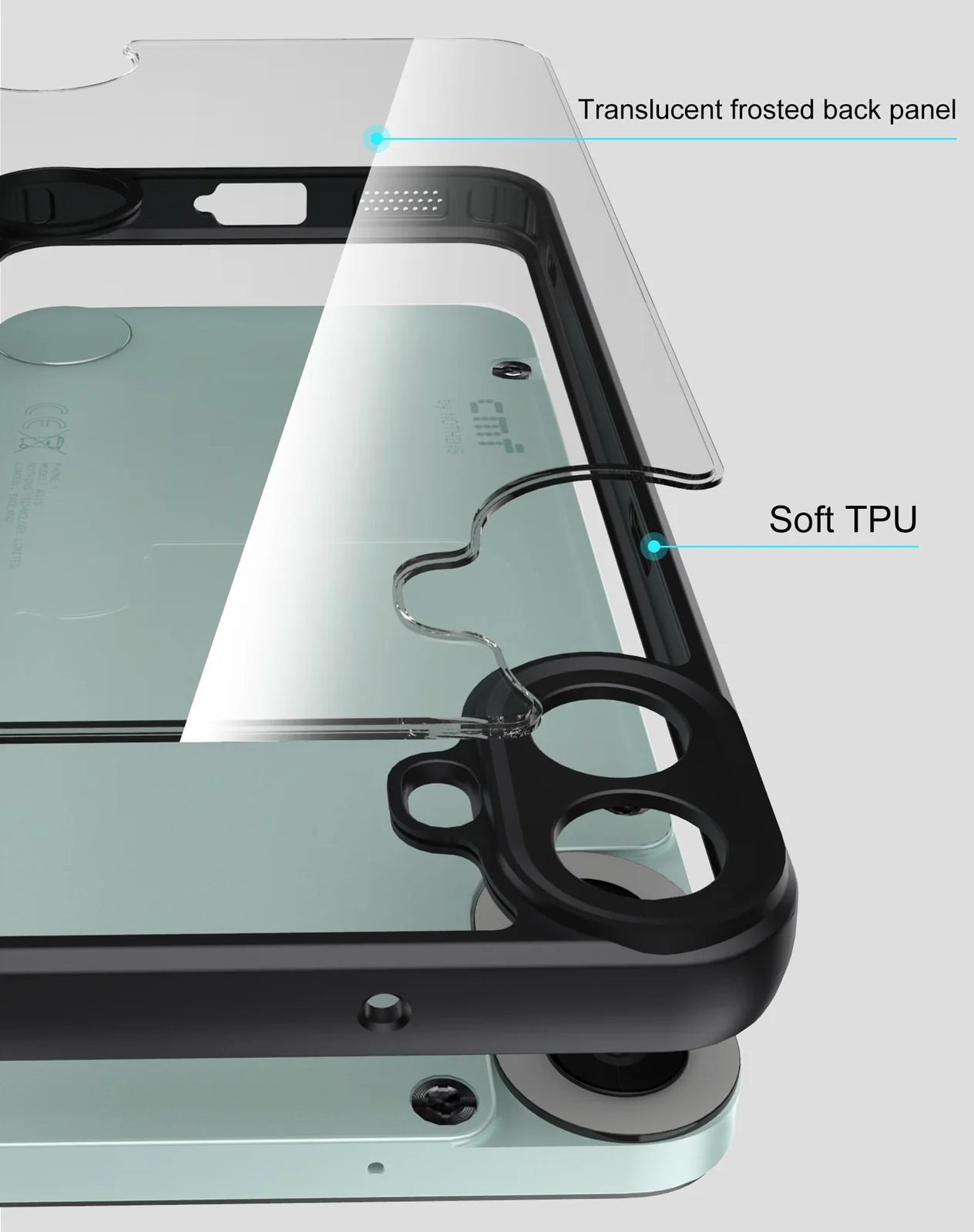 DL3 Mobilak Clear Protective Case for Nothing Phone 1 - Gray