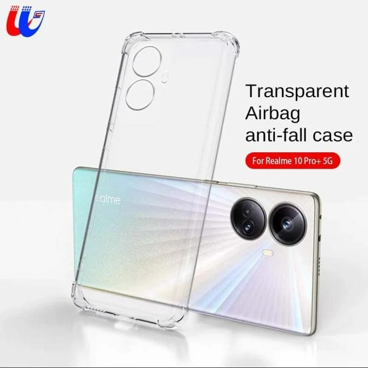 DL3 Mobilak Clear TPU Protective Case for realme 10 pro plus with Camera Protection and Shockproof Design - Clear