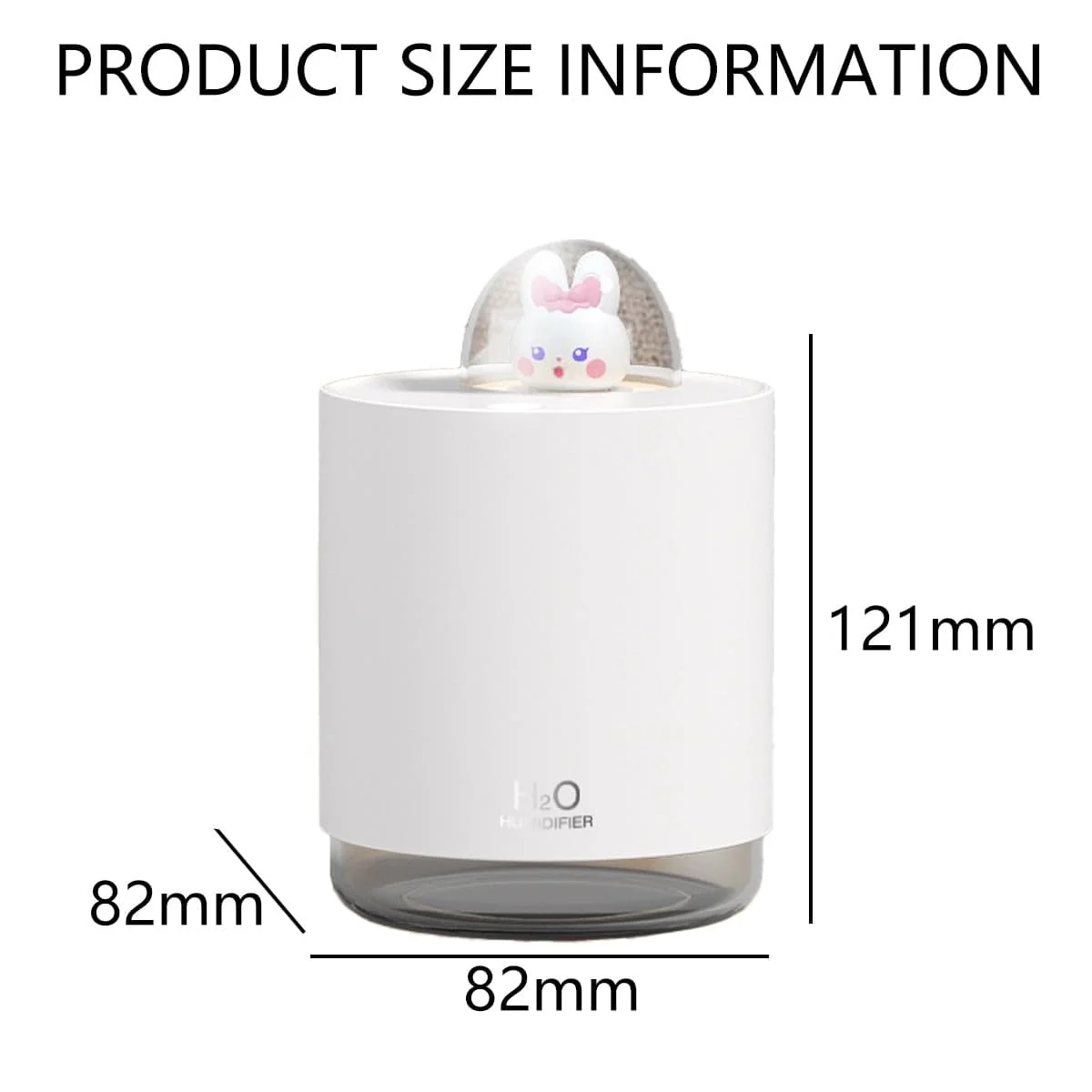 Mobigon Wood Cool Mist Ultrasonic Humidifier for Room Moisture, Aroma Diffuser for Home, 300ml Essential Oil Diffuser with 7 Colorful Night Light, Auto Shut-Off, Home, Office, car - C.White