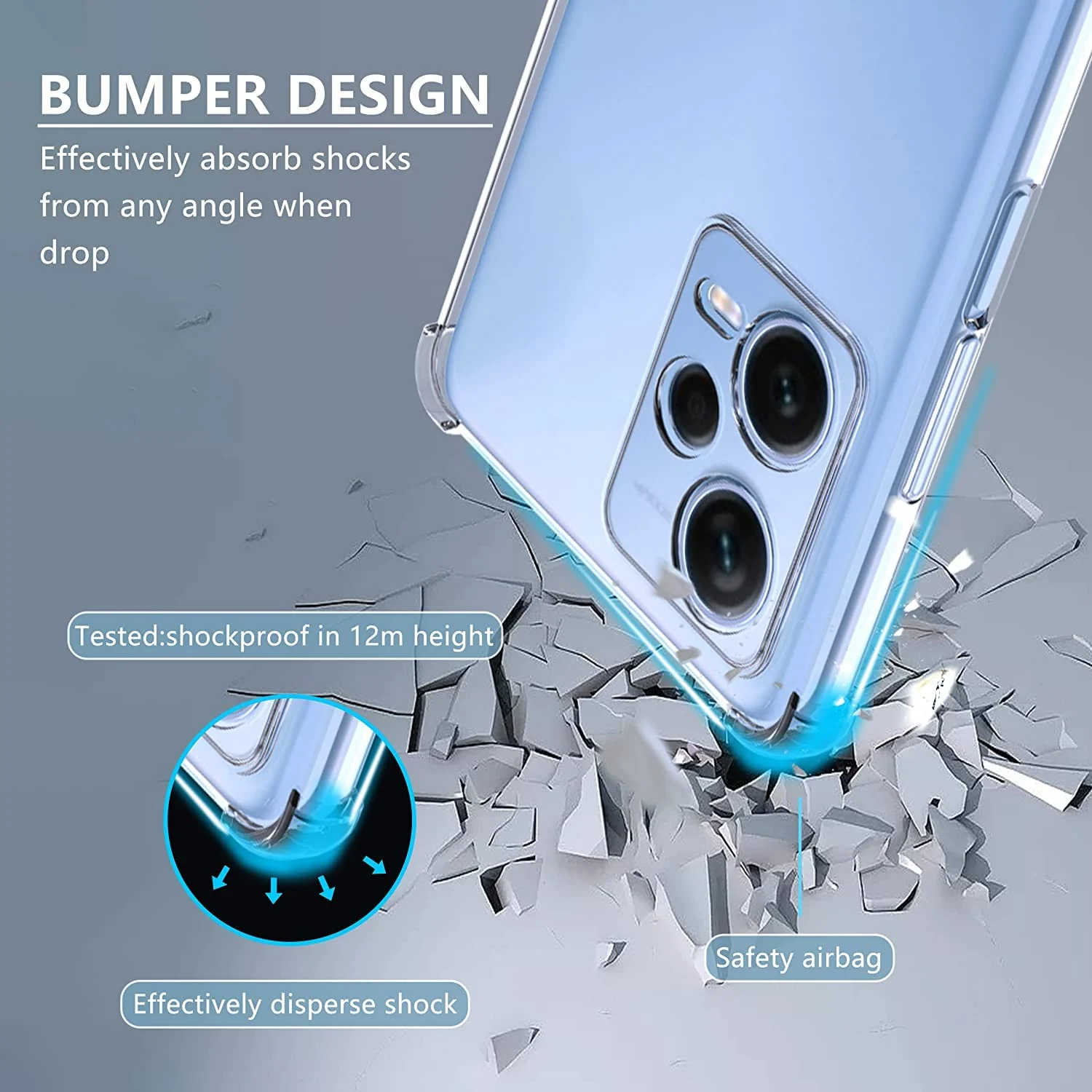 DL3 Mobilak Clear TPU Protective Case for Xiaomi Redmi Note 12 Pro 5G with Camera Protection and Shockproof Design - Clear
