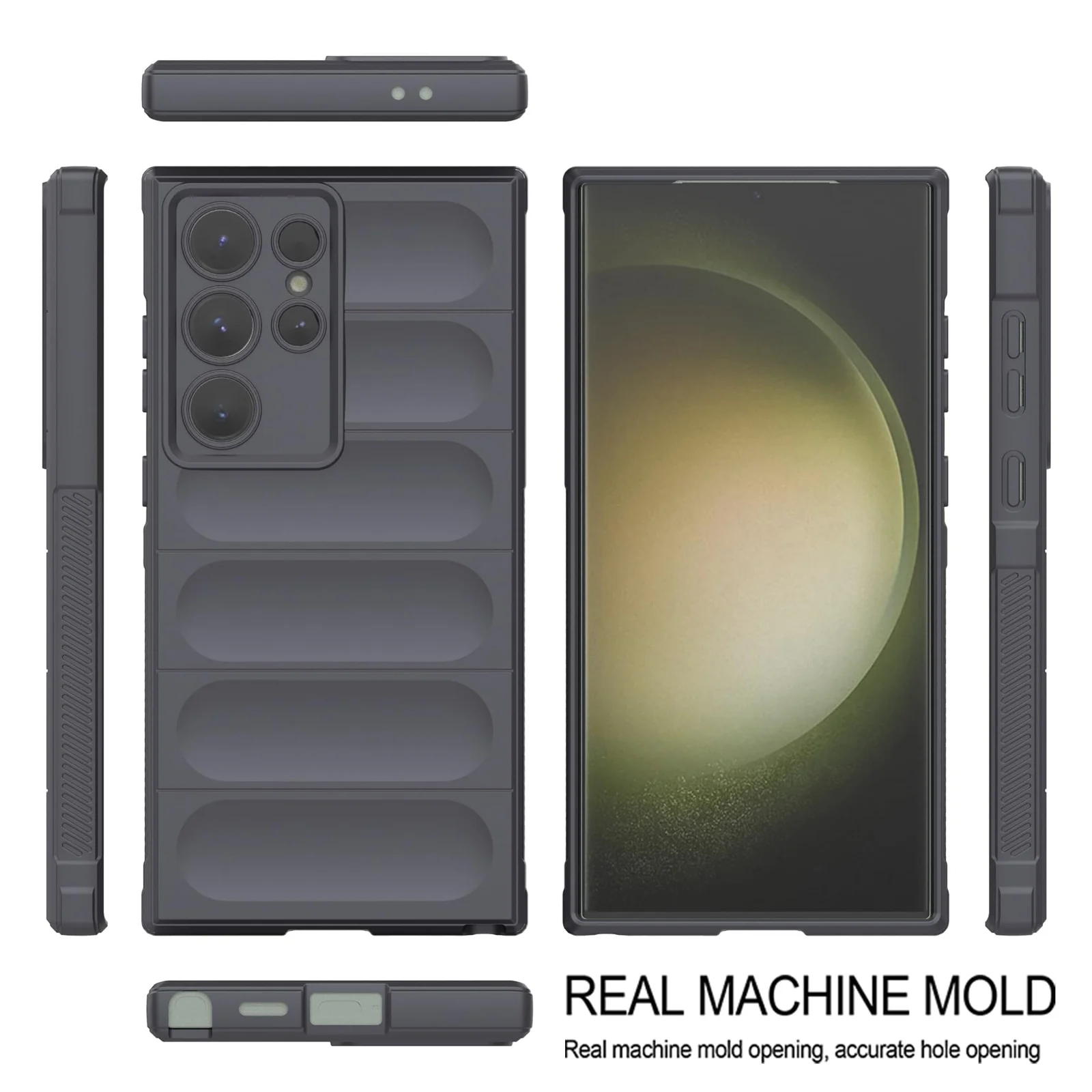 DL3 Mobilak Rugged Protective Case for Samsung Galaxy S24 Ultra, Camera protection, Shock-absorbing protection, Non-slip grip - Dark Gray