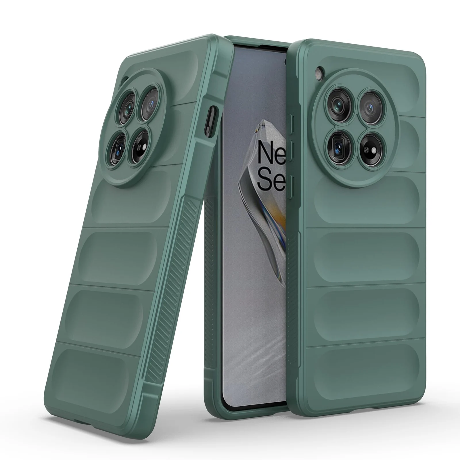 DL3 Mobilak Flexible Silicone and TPU Protective Case with Camera Protection for OnePlus 12 5G - Green