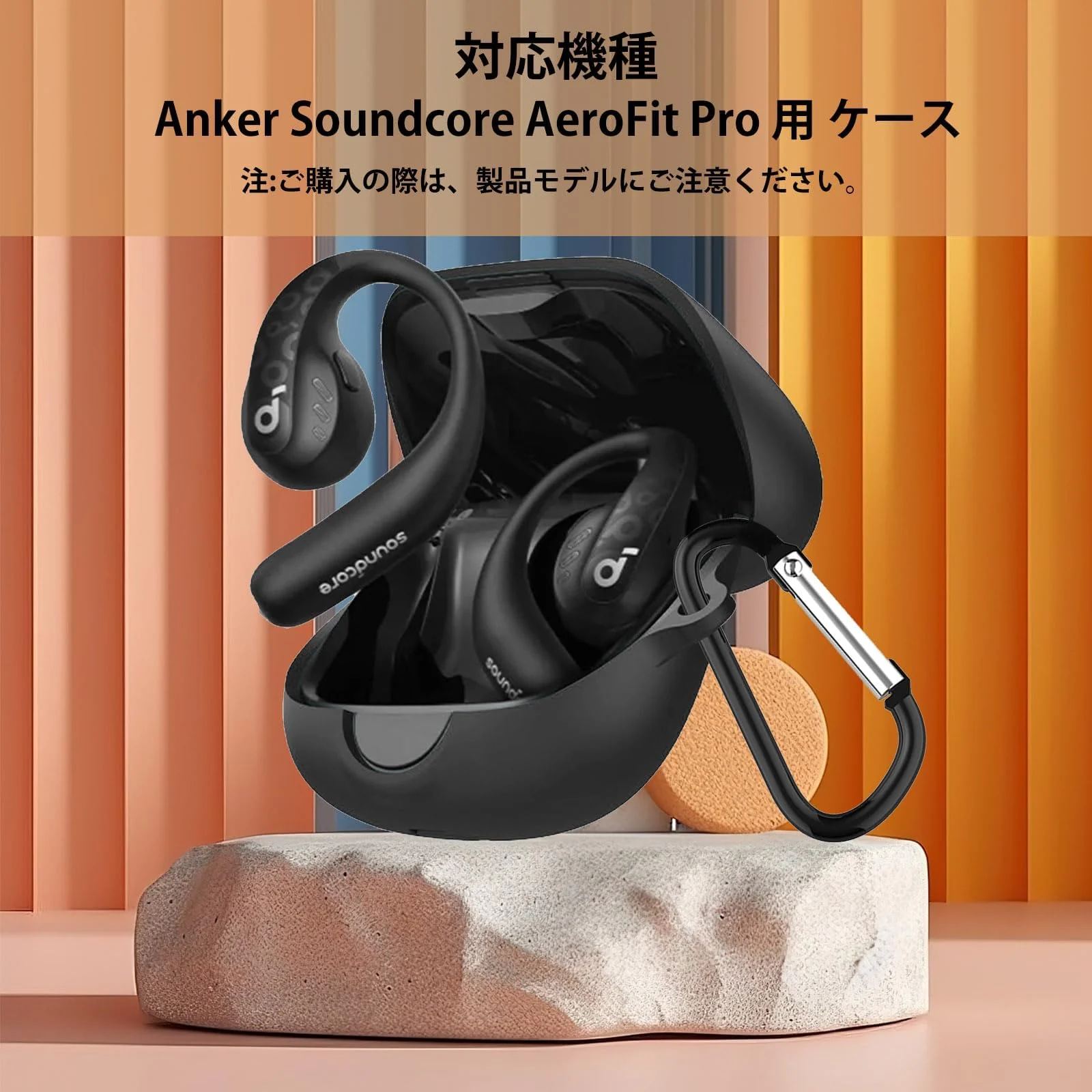 DL3 Mobilak Compatible with Anker Soundcore AeroFit Pro Case Cover, Soft Silicone Shockproof Protective Skin Case for Anker Aero Fit Pro Wireless Earbuds with Carabiner, Front LED Visible - Blue